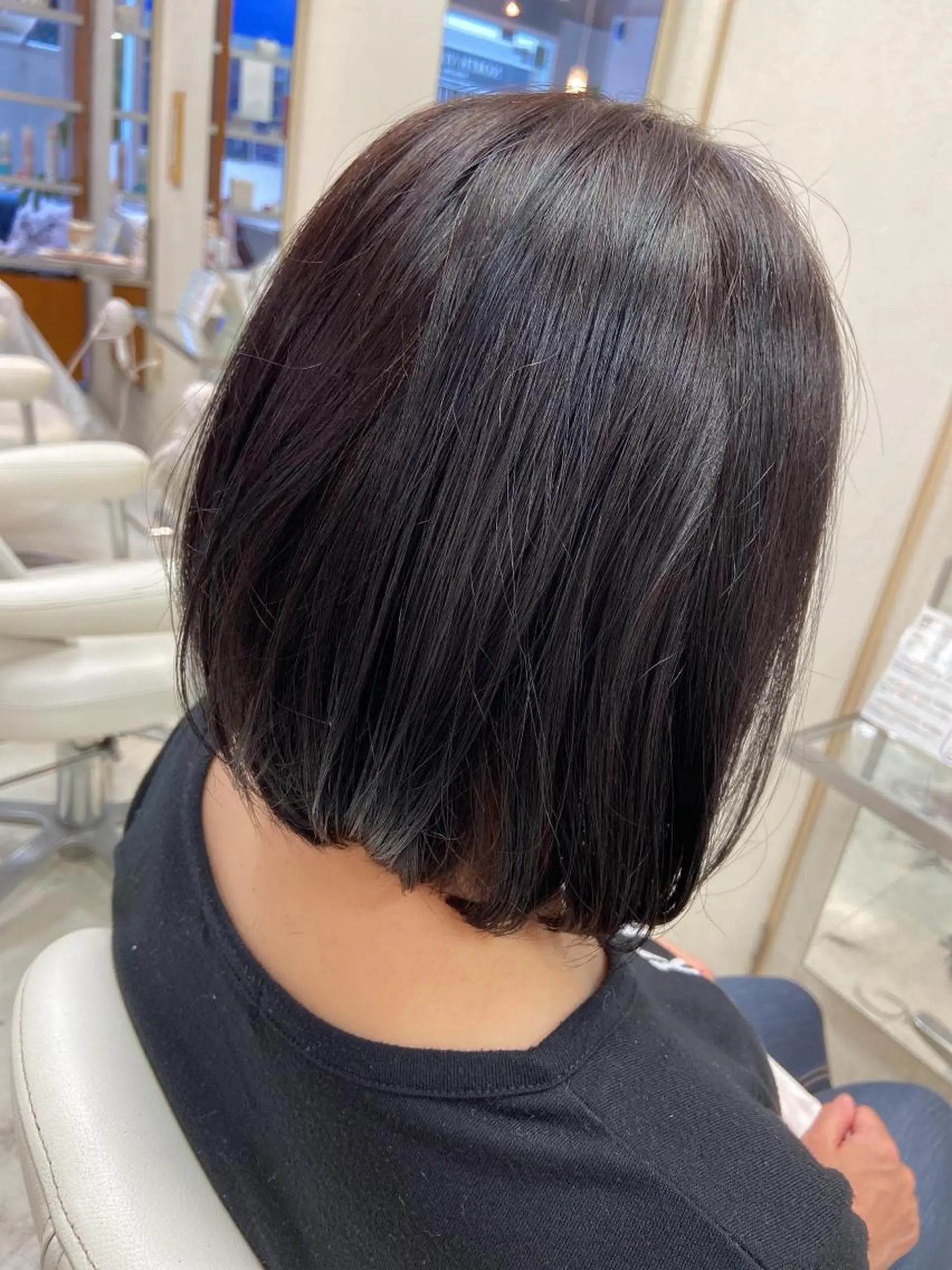 ショート 前下がりボブ ボブ カット トリートメント 菊地 美憂のヘアスタイル