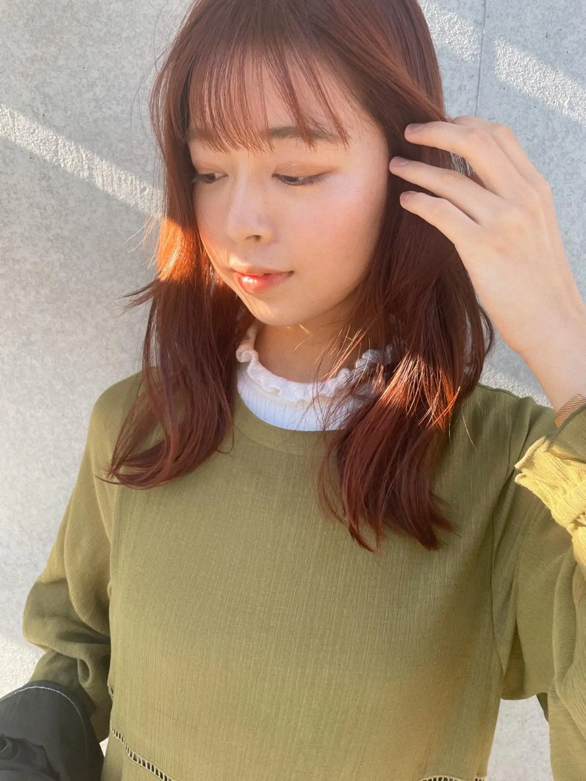 ミディアム カラー カット ヘアカラー トリートメント センスをお届けします 大谷将生INFPのヘアスタイル