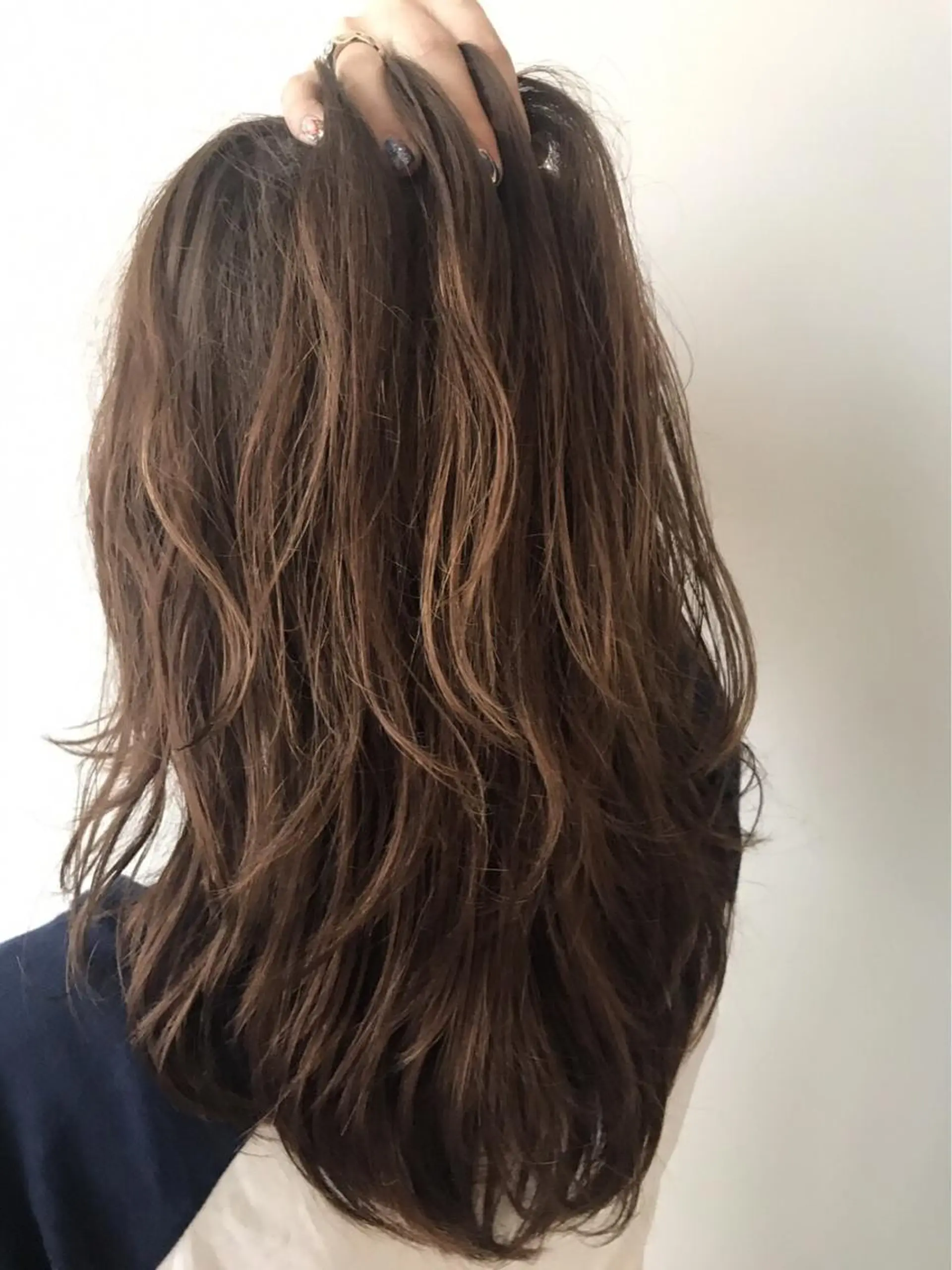 セミロング カラー ブラウンカラー ココアブラウン ダブルカラー ハイライトカラー ハイライト パーマ×ウルフカット koya☆のヘアスタイル