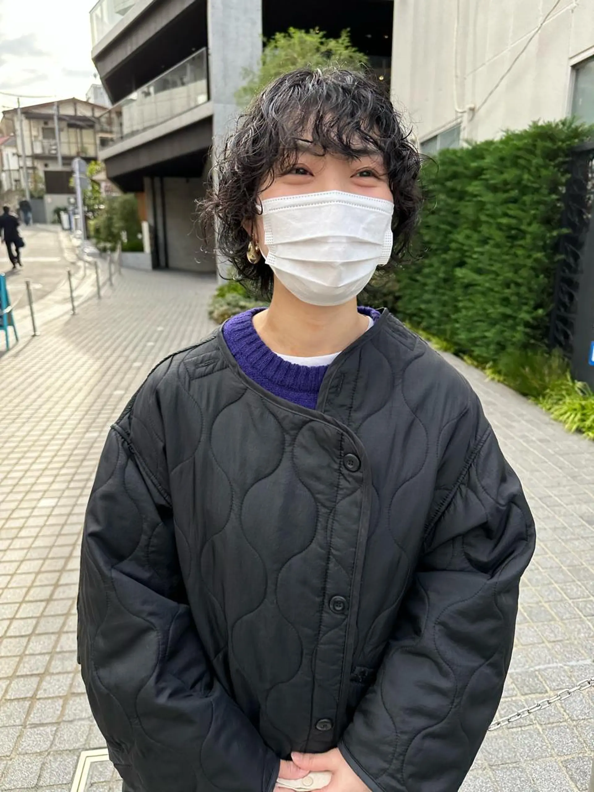 ショート カラー パーマ 伸ばしかけ カット ヘアカラー パーマ トリートメント パーマ/透明感カラー /ボブ/吉田一生のヘアスタイル