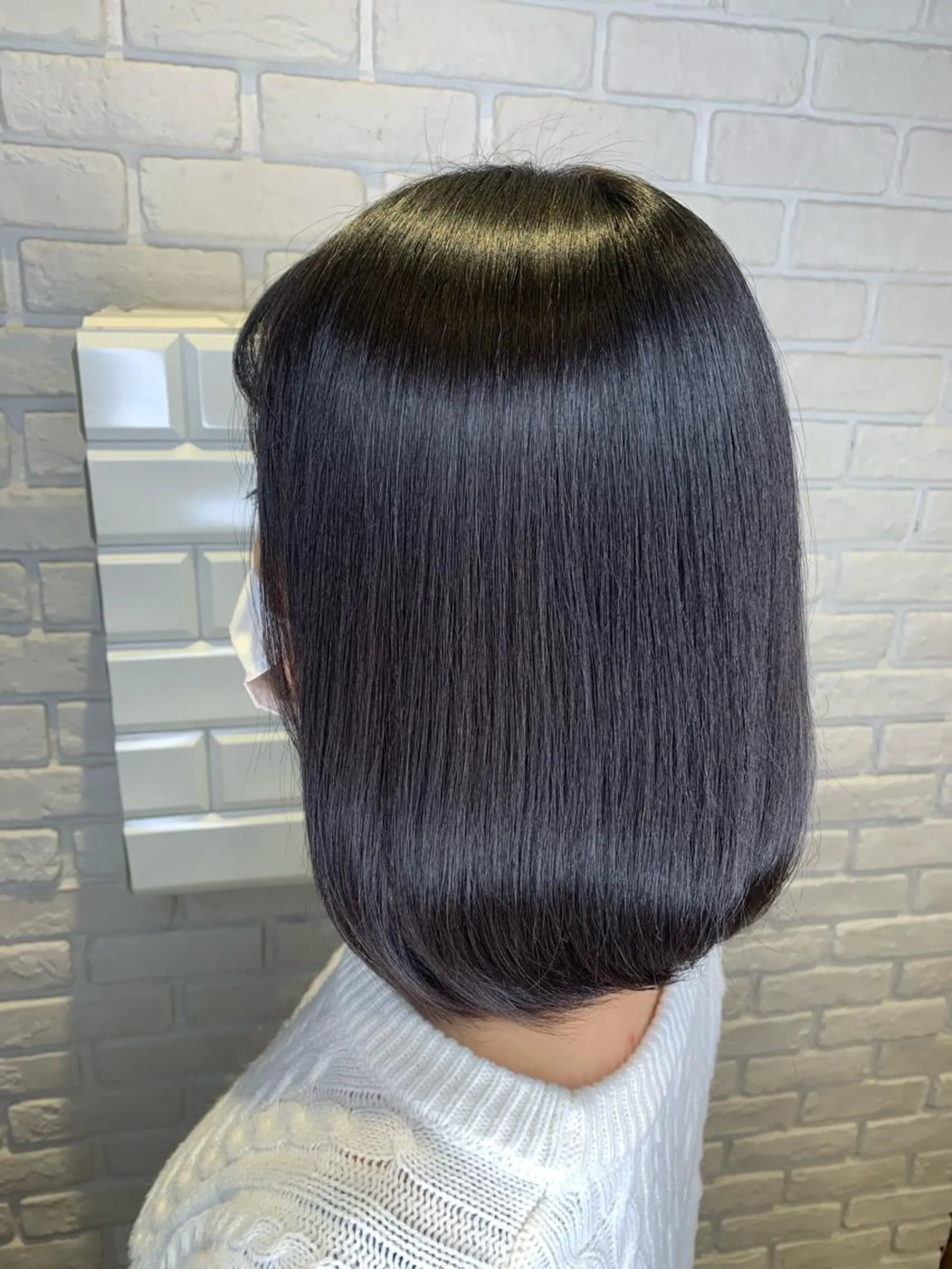 ミディアム パーマ 縮毛矯正 髪質改善/縮毛矯正 艶カラー/珠聡のヘアスタイル