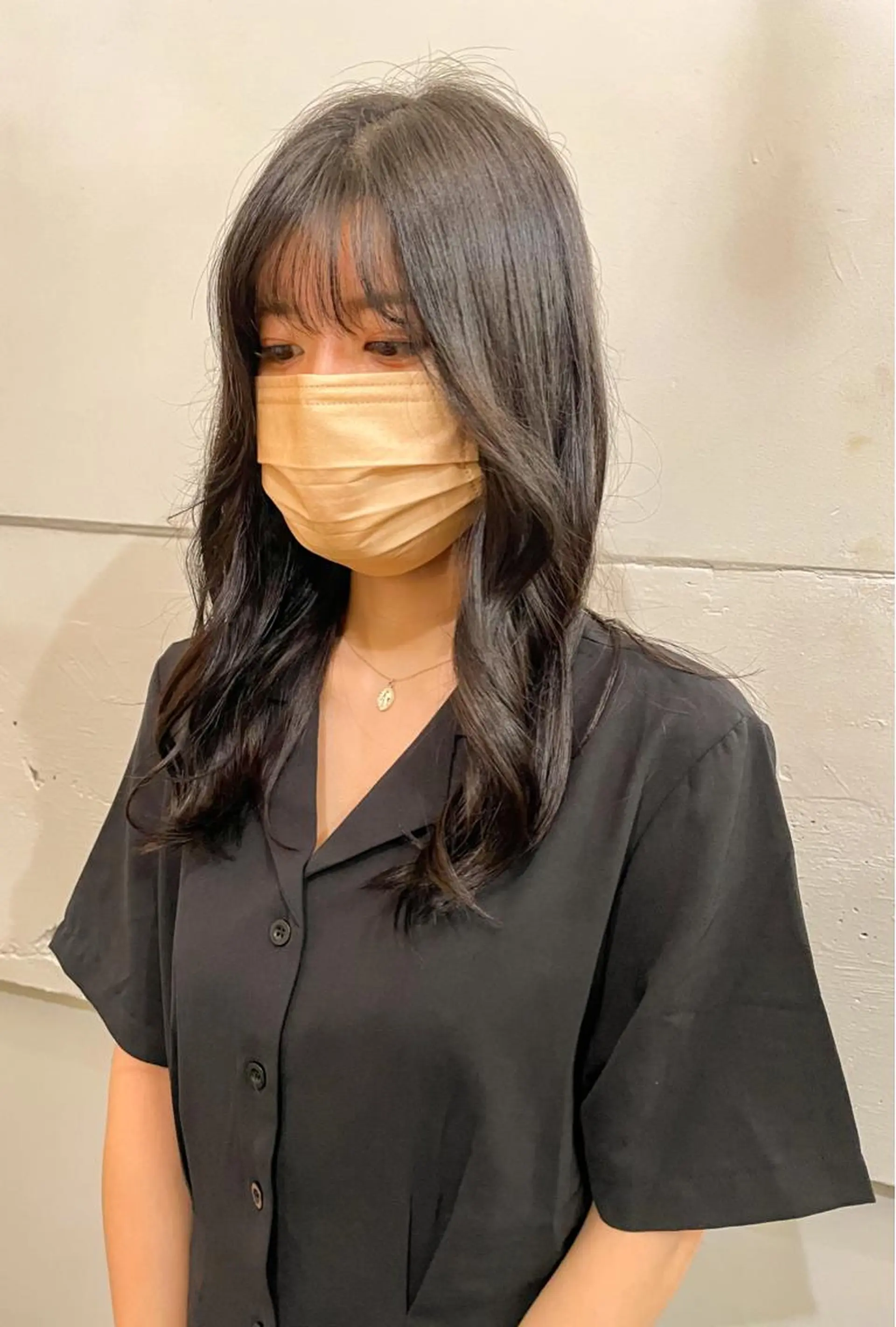 セミロング カラー グレージュ ボブ ブリーチ/miinaのヘアスタイル