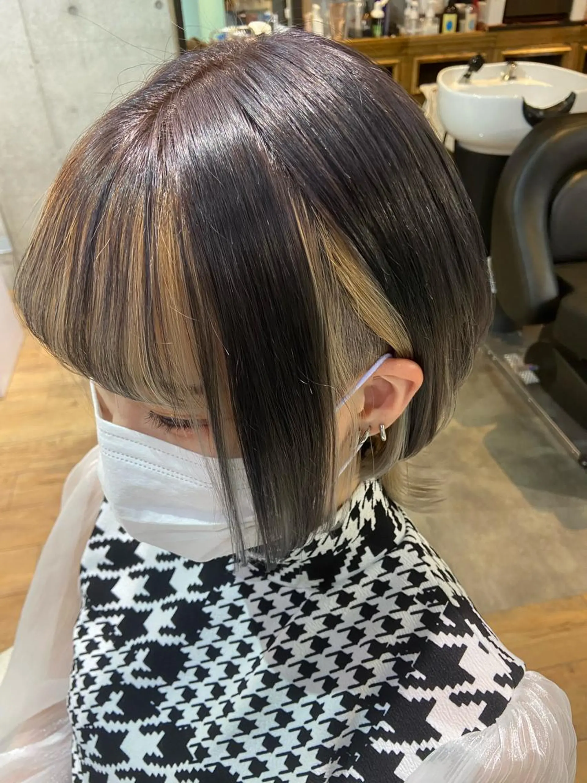 ショート カラー インナーカラー ヘアカラー トリートメント 🧸プルエクステ❤︎ ネイルKAO🧸のヘアスタイル