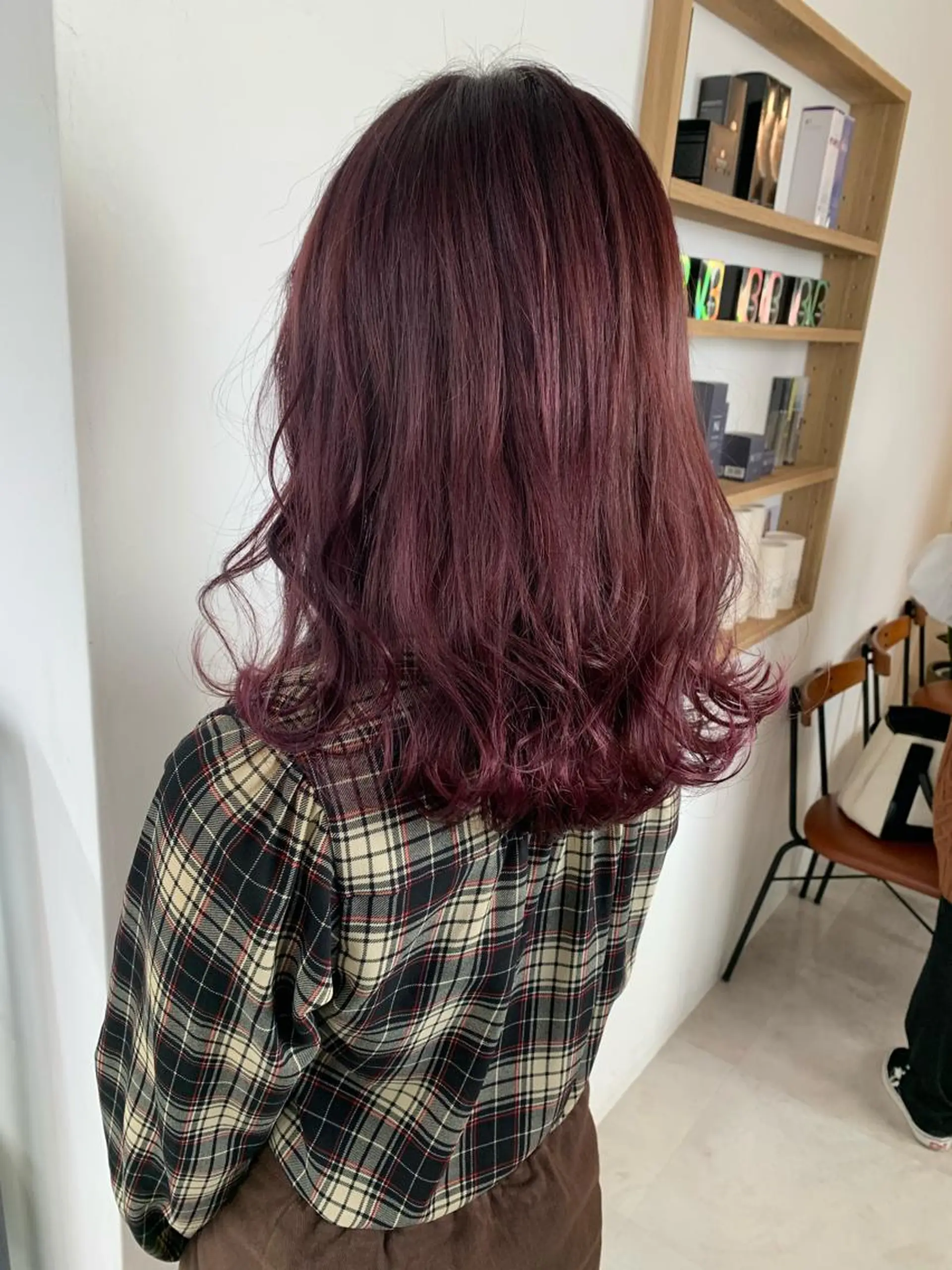 セミロング カラー ブリーチ カシス ラベンダーカラー ピンクカラー カット ヘアカラー トリートメント FRAME+spa&hair roomなんば駅前店所属・🌸MAYU🌸 ハイトーン➕レイヤーのヘアスタイル