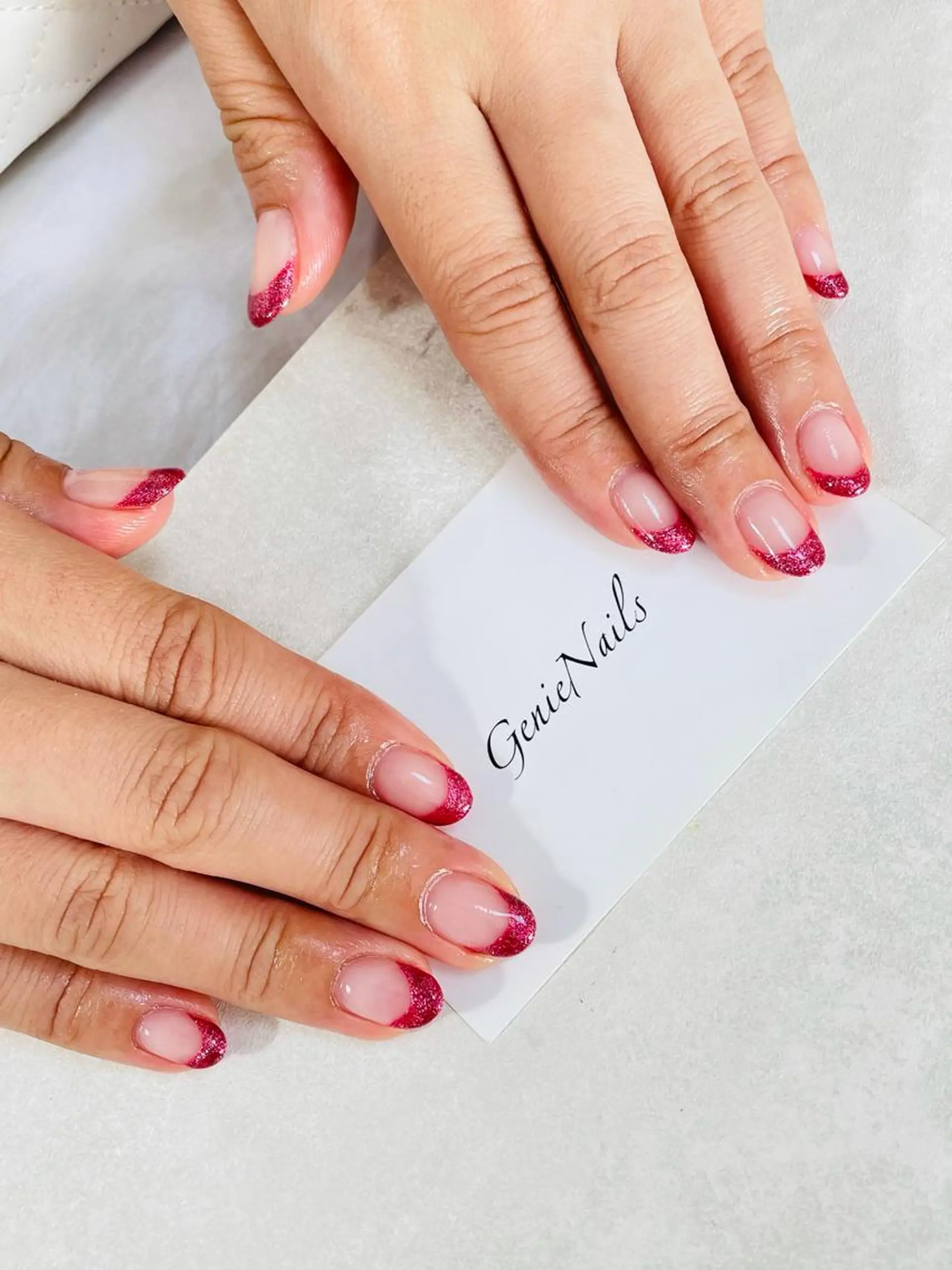 ネイル フレンチネイル ハンドネイル Genie Nailsのネイルデザイン