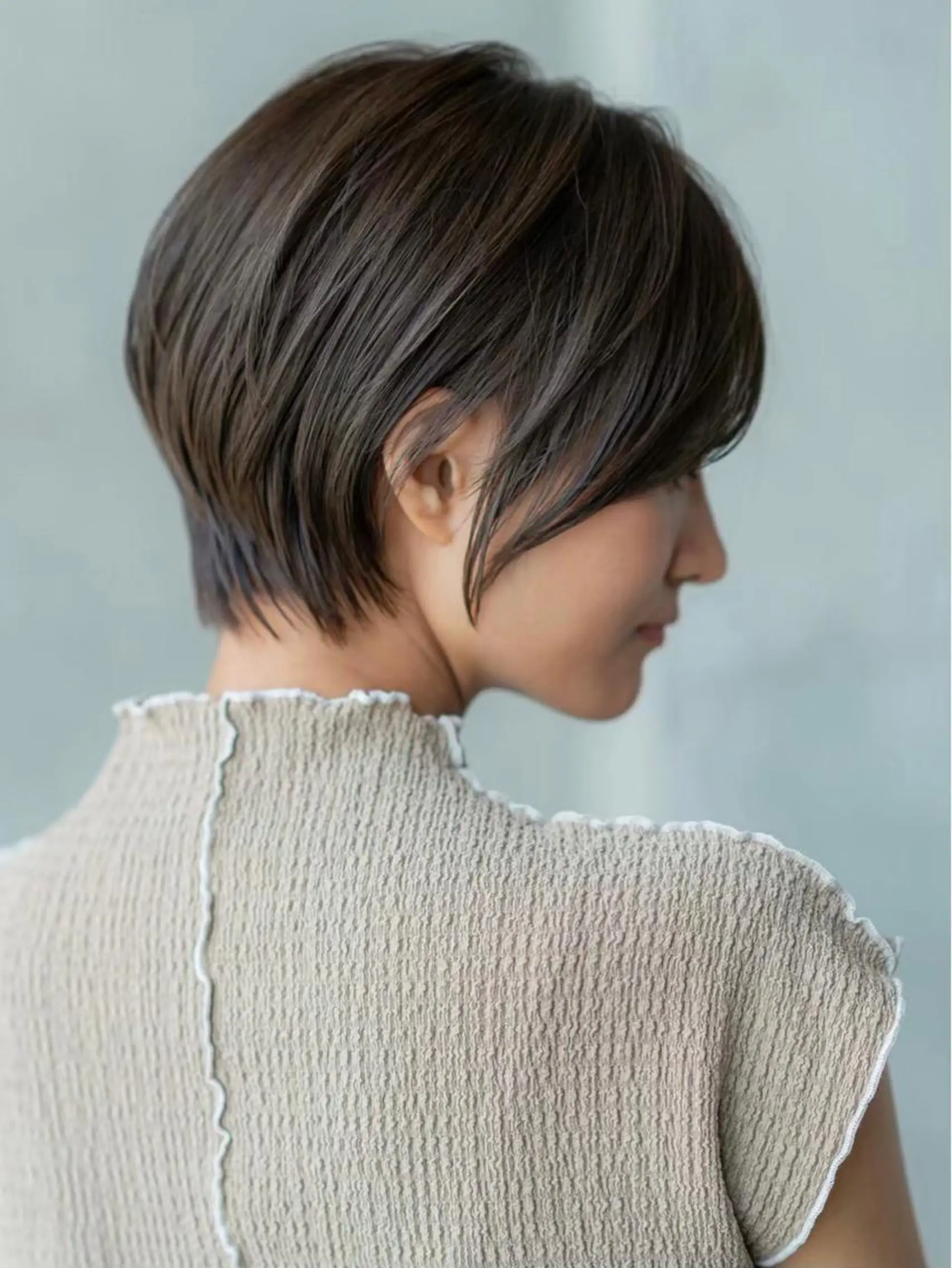 ショート ヘアカラー トリートメント 韓国ヘア/ベージュ カラー/髪質改善/涼のヘアスタイル