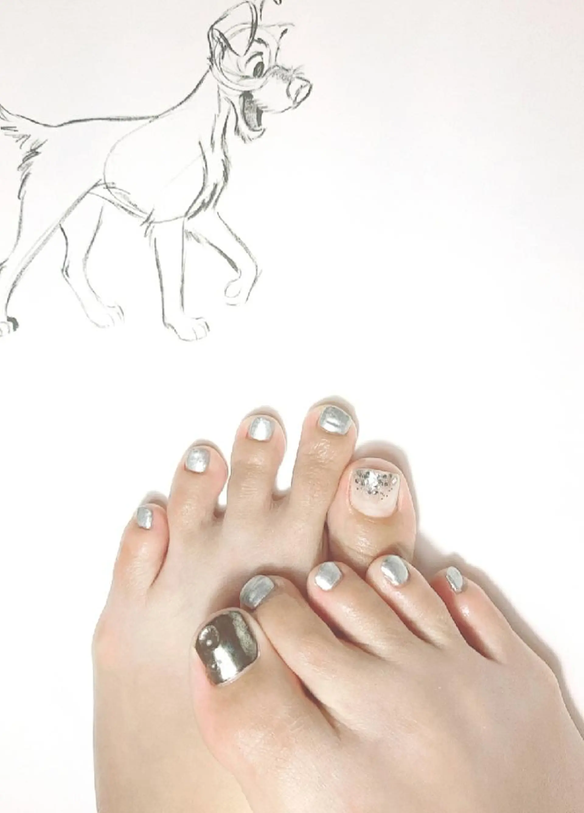 ネイル フットネイル ミラーネイル owlnail /持込みデザイン専門のネイルデザイン