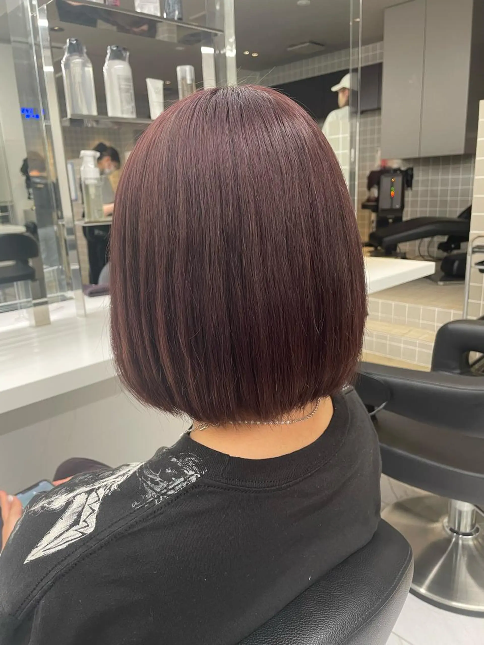 ショート カラー パーマ ヘアアレンジ メンズ キッズ ネイル マツエク・マツパ アイブロウ 🦋透明感グレージュ /韓国レイヤー🦋のヘアスタイル