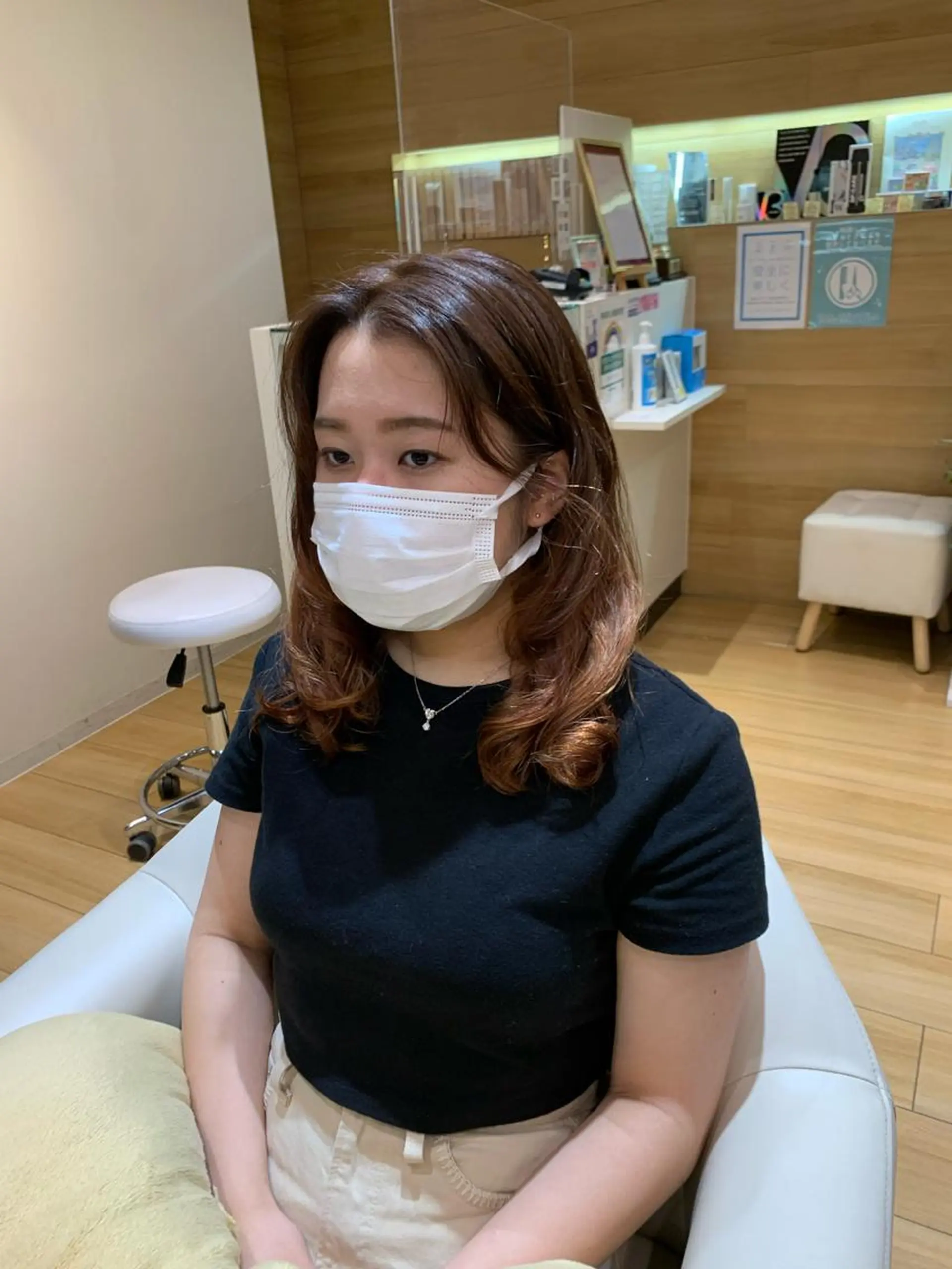 ミディアム パーマ ミディアムパーマ 伸ばしかけ デジタルパーマ 全国1位🥇世界5位 小野田　礼花のヘアスタイル