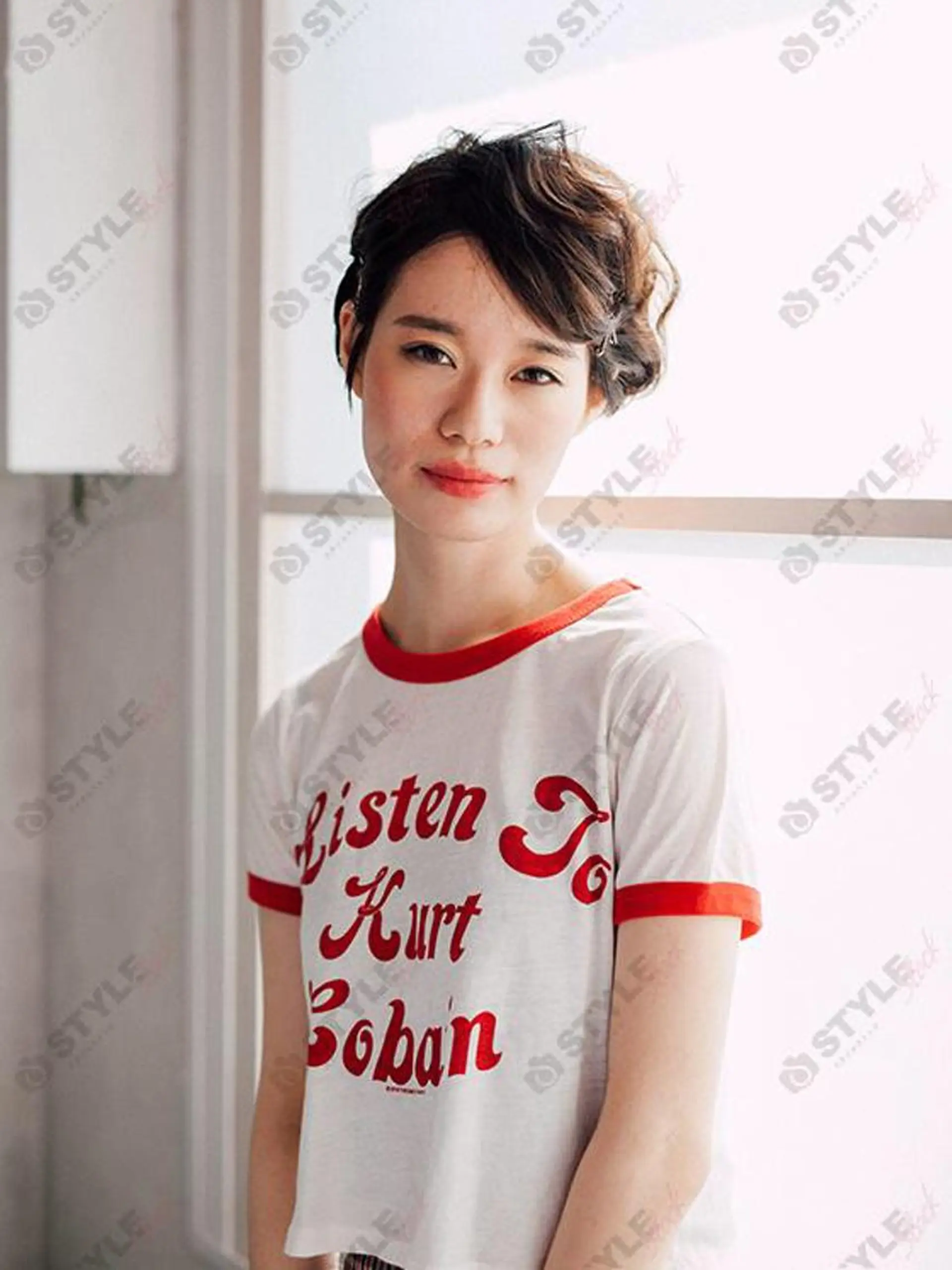 ショート カラー パーマ 白髪ぼかしハイライト 柳川拓哉のヘアスタイル