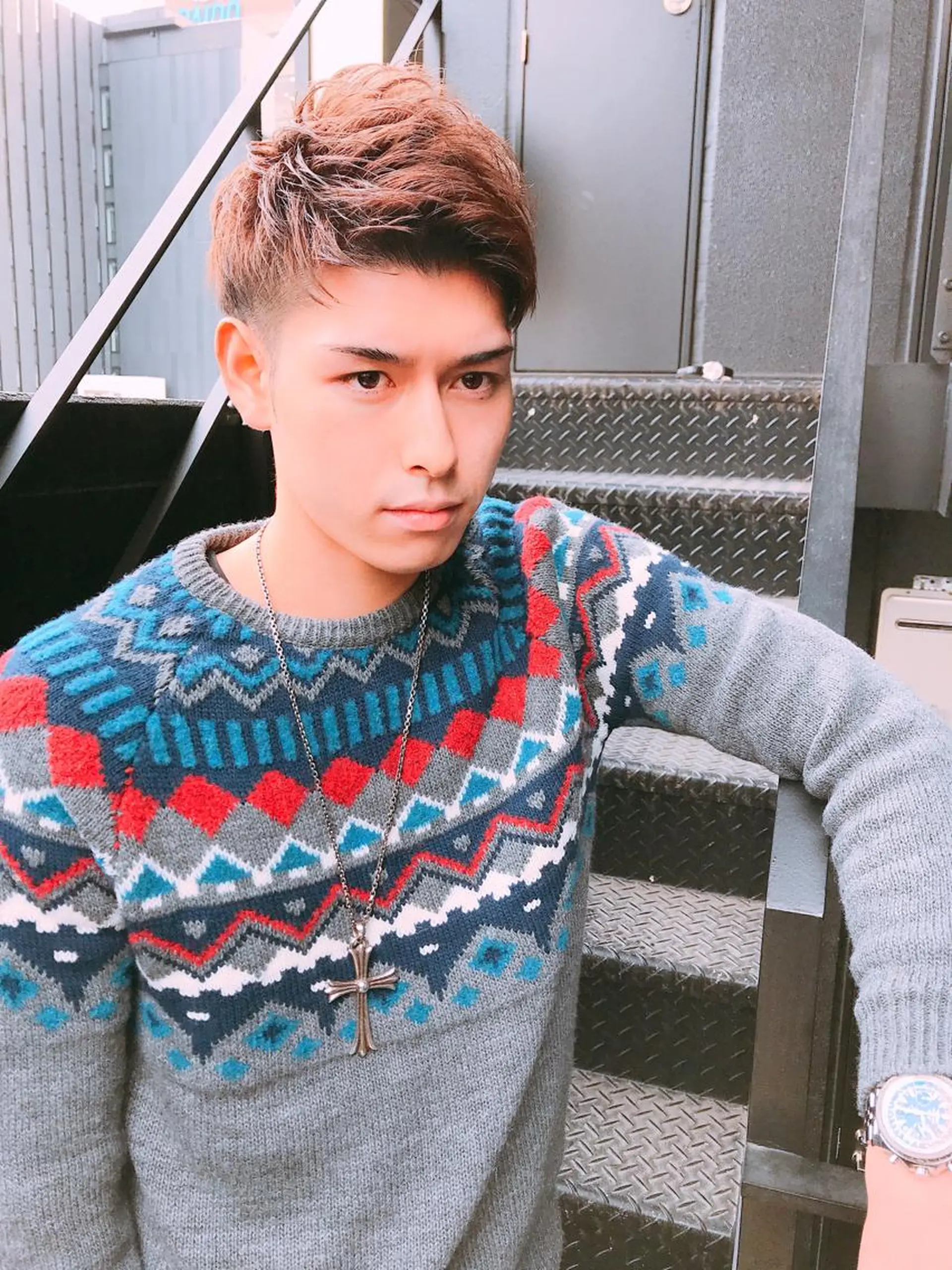 ショート カラー メンズ 【代表】 高瀬慎也/縮毛矯正のヘアスタイル