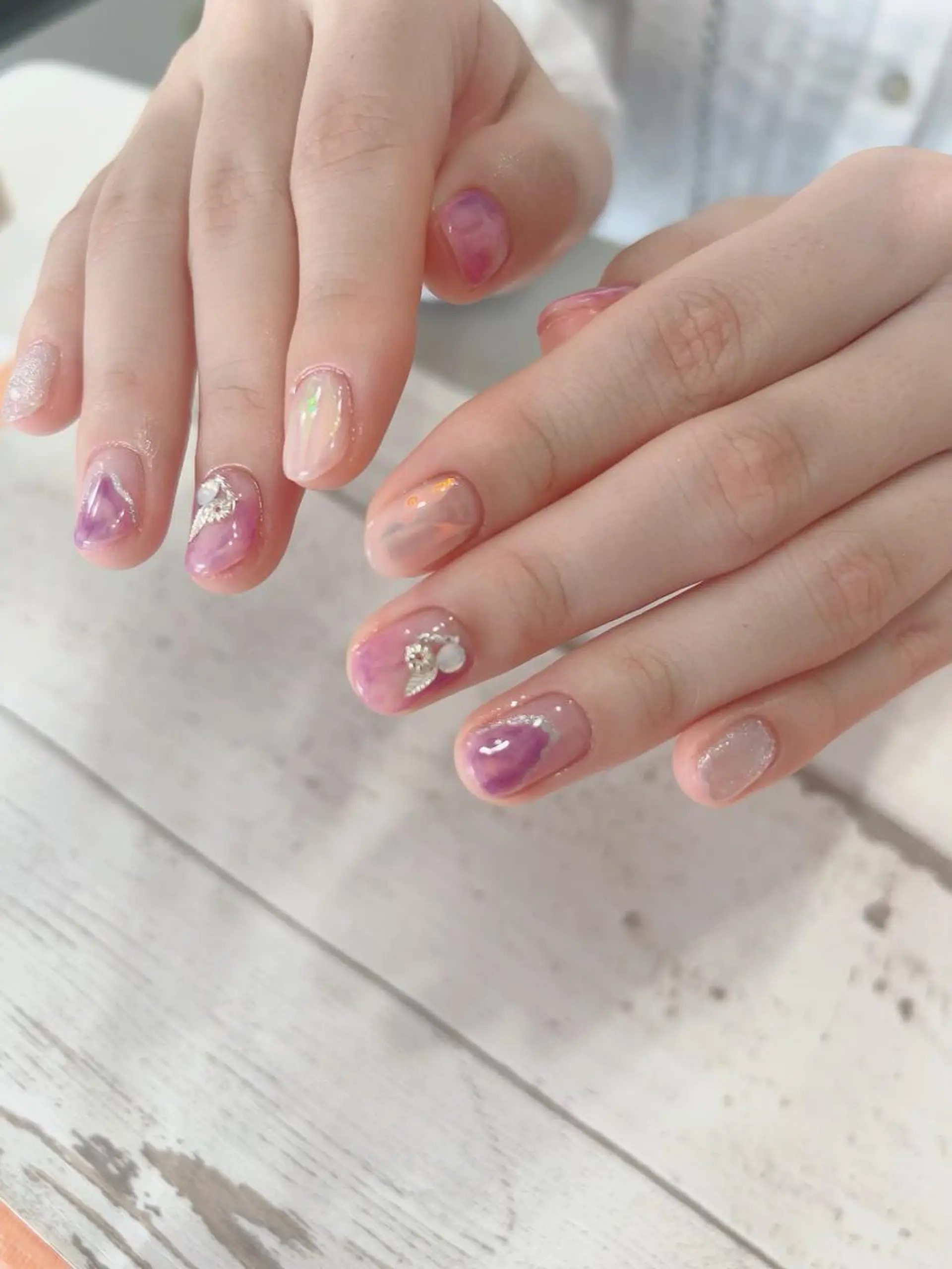 ネイル 北浦和 自爪育成ケアのネイルデザイン