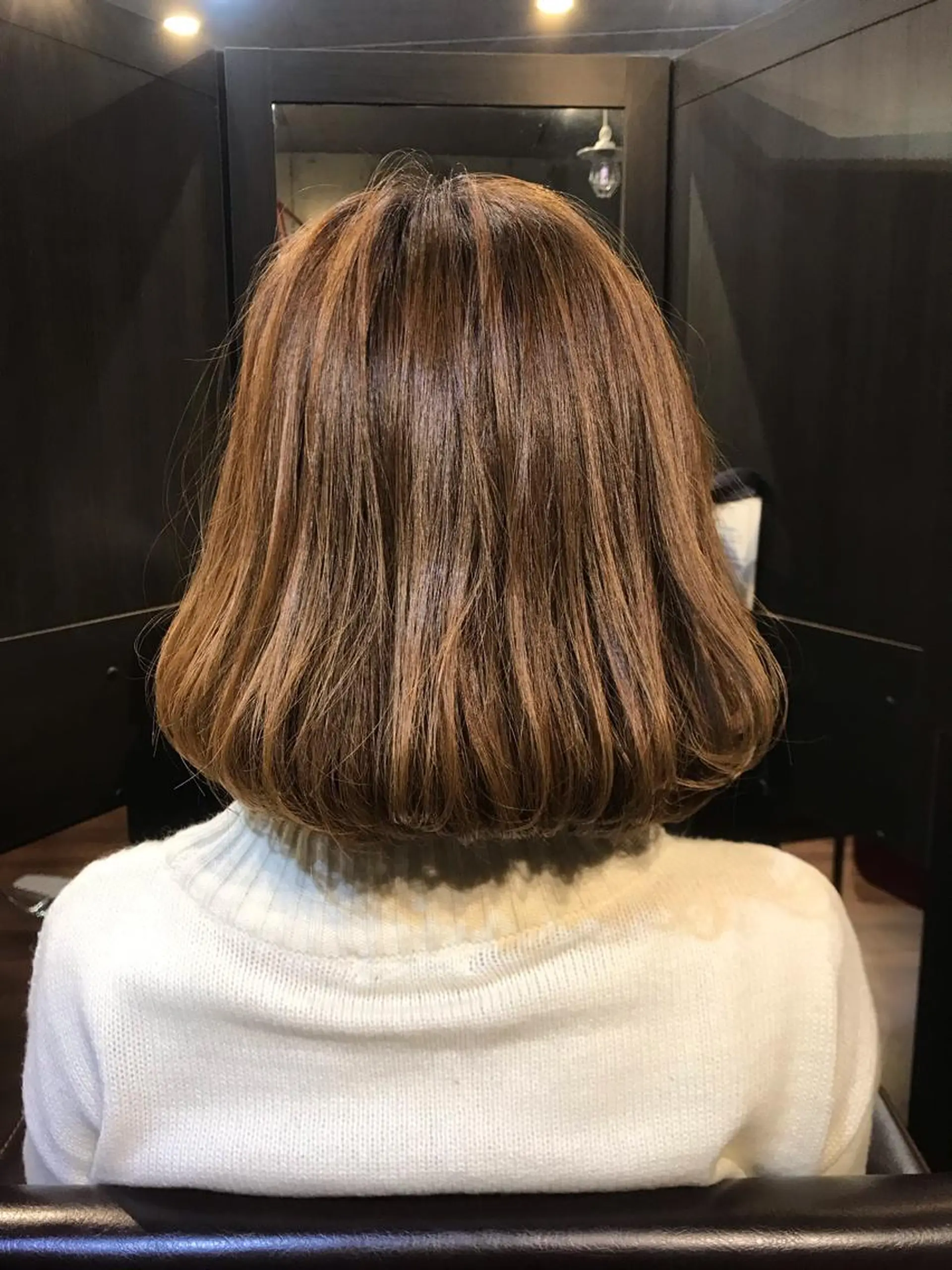 ミディアム パーマ ボブ カット ナカジマ ハルカのヘアスタイル