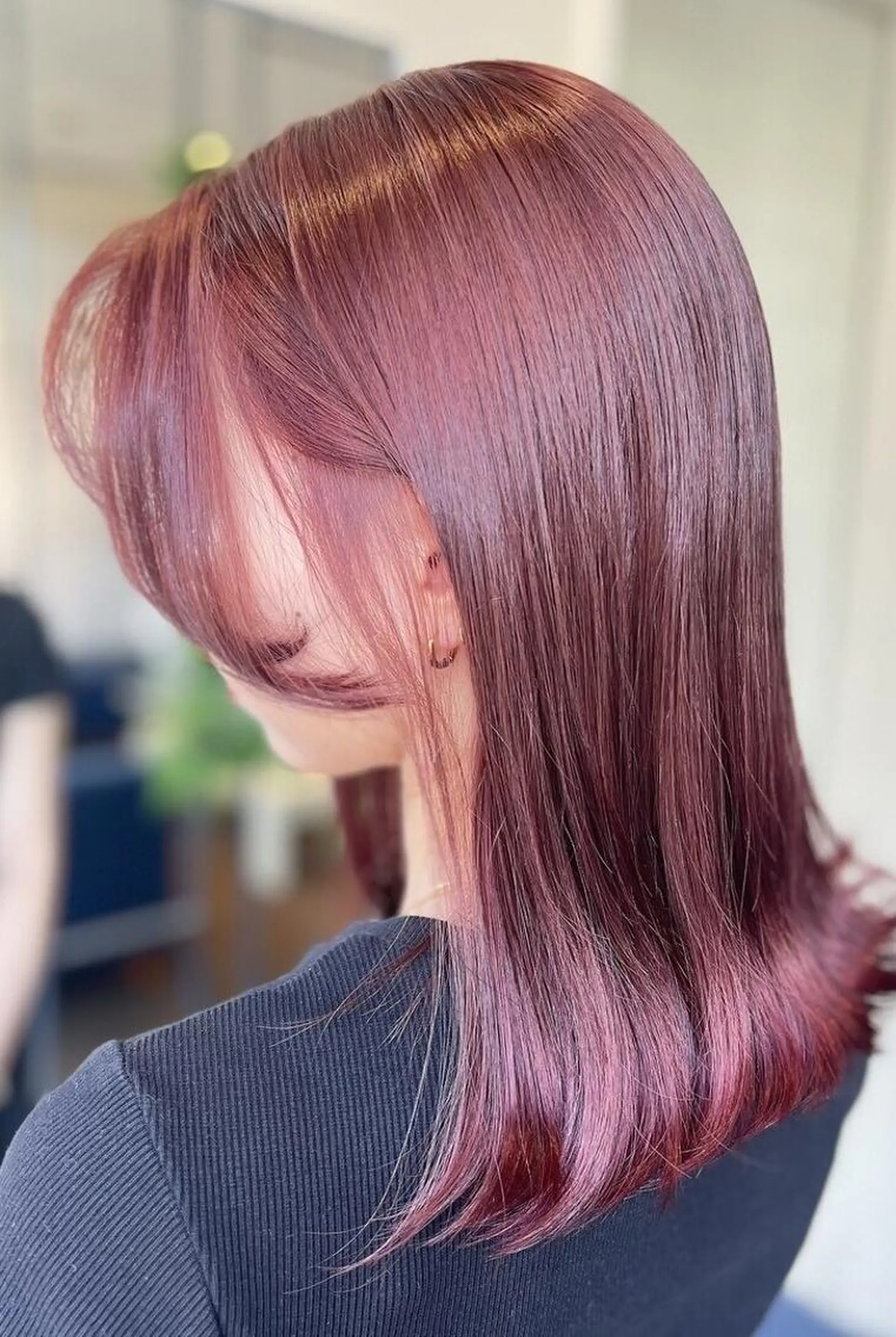 ミディアム ヘアカラー 高田 羊真のヘアスタイル