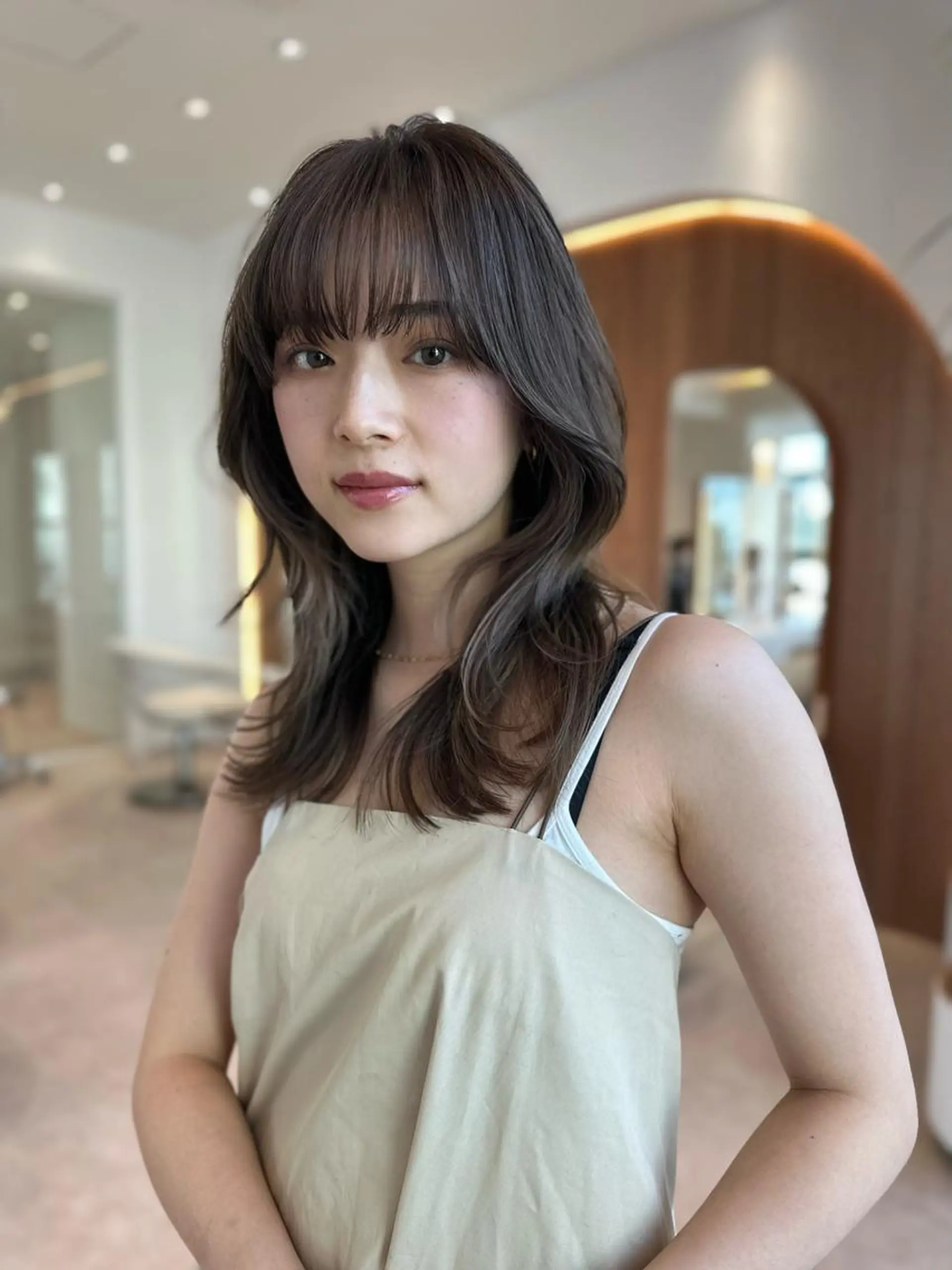 セミロング カラー カット ヘアカラー トリートメント ヘアセット 韓国レイヤー🇰🇷 韓国研修◎渋谷カイトのヘアスタイル