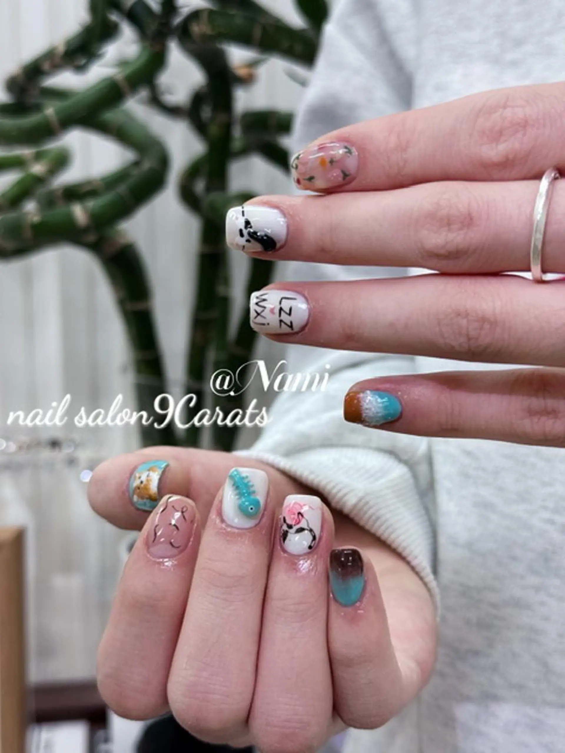 ネイル アートネイル メンズネイル 持ち込み ハンドネイル ネイルサロン 9Carats神田のネイルデザイン