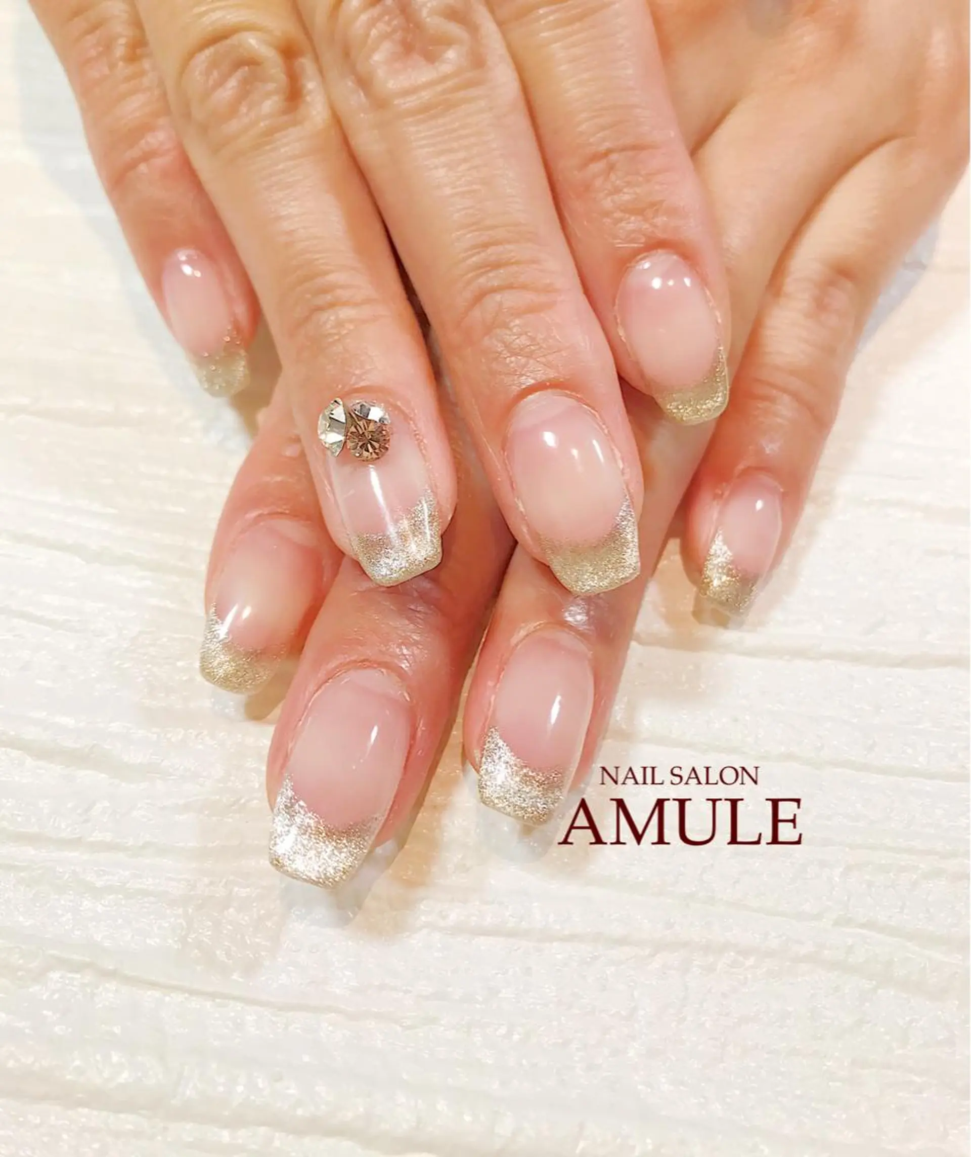 ネイル フレンチネイル ジェルネイル マグネットネイル ストーンネイル ハンドネイル NAILSALON AMULEのネイルデザイン