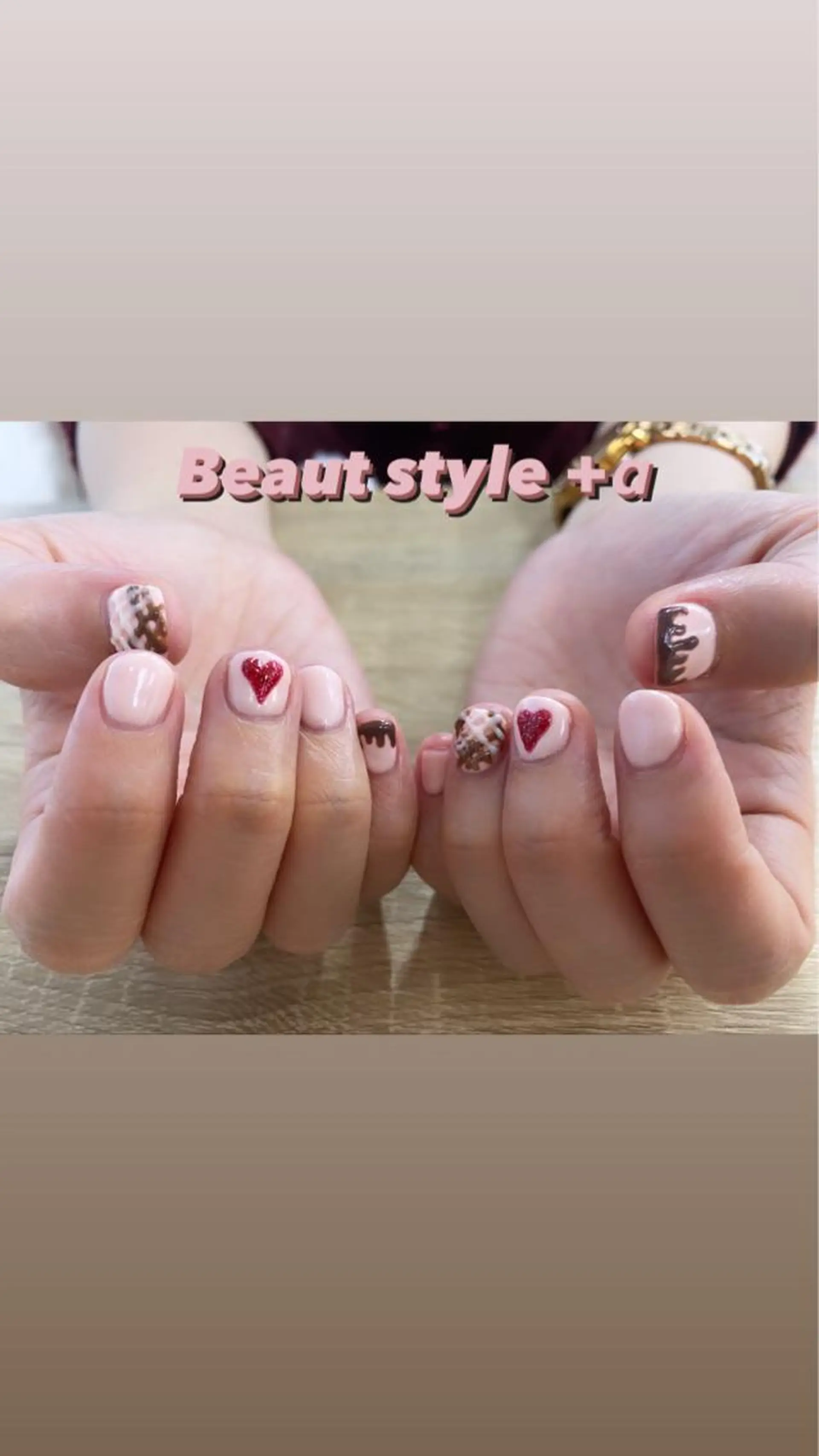 ネイル バレンタイン Beauty style +α所属・Memezawa Nanaのネイルデザイン