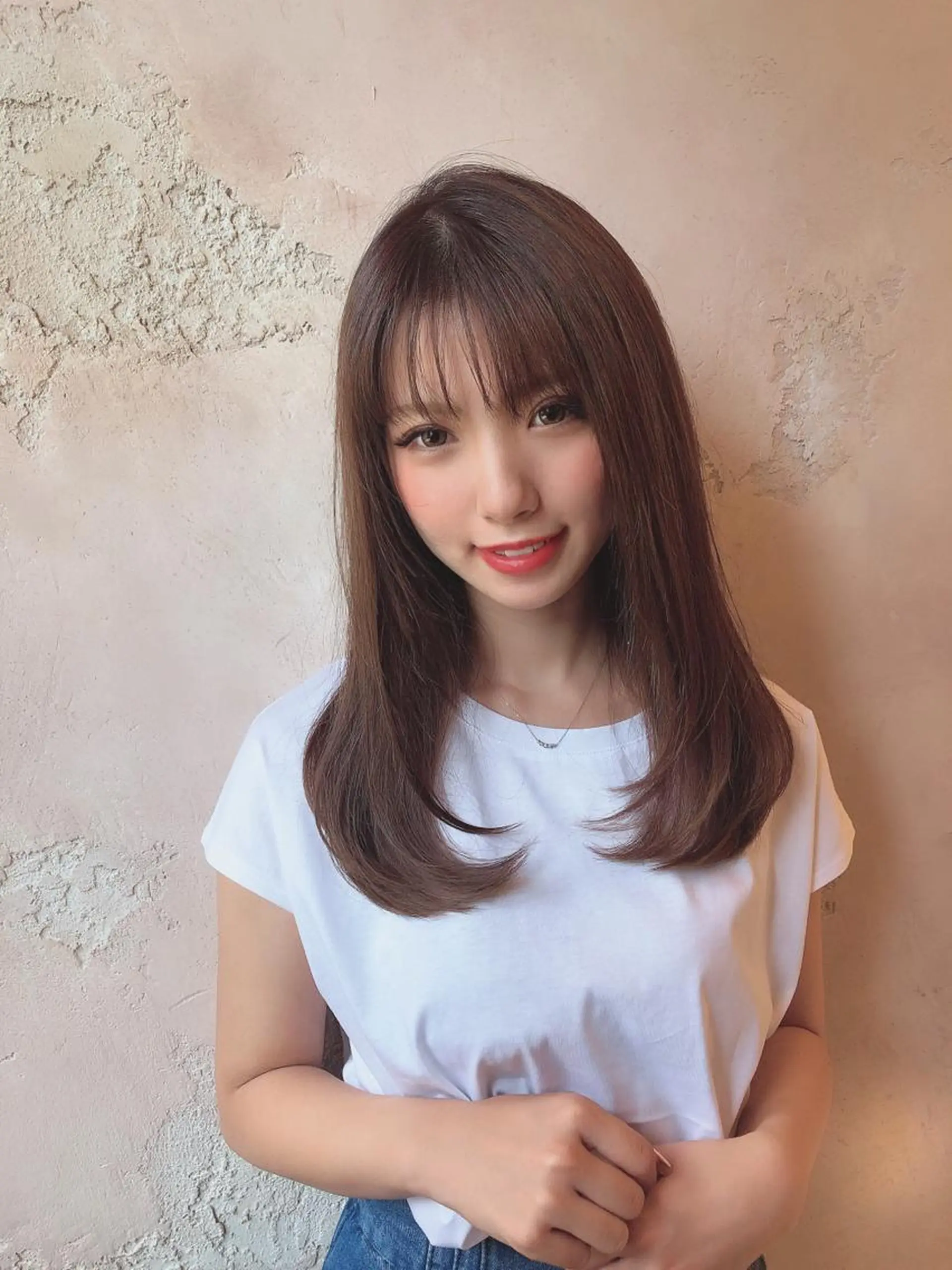 セミロング カット ヘアカラー トリートメント ボンドストーリーノヴァ所属・縮毛矯正・髪質改善 ❣️三浦正也のヘアスタイル