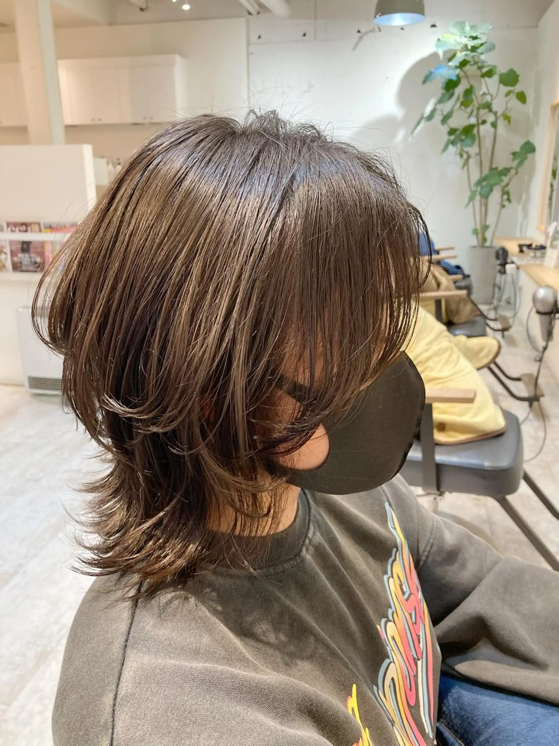 ミディアム ウルフカット en't所属・【女性指名No.1】 西口直子のヘアスタイル