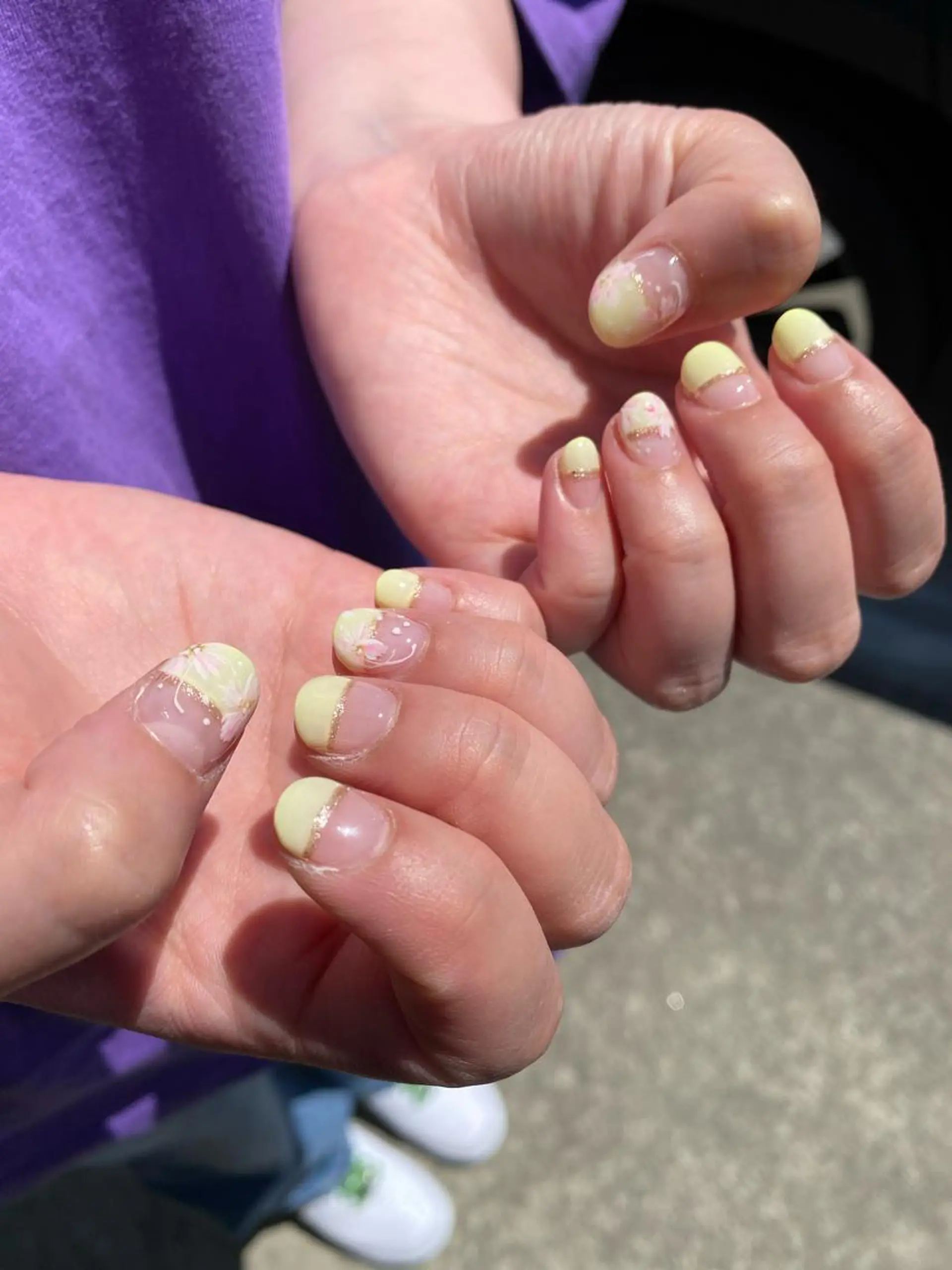 ネイル フレンチネイル ハンドネイル 鹿島台ネイルサロン/ 長さだし◎のネイルデザイン