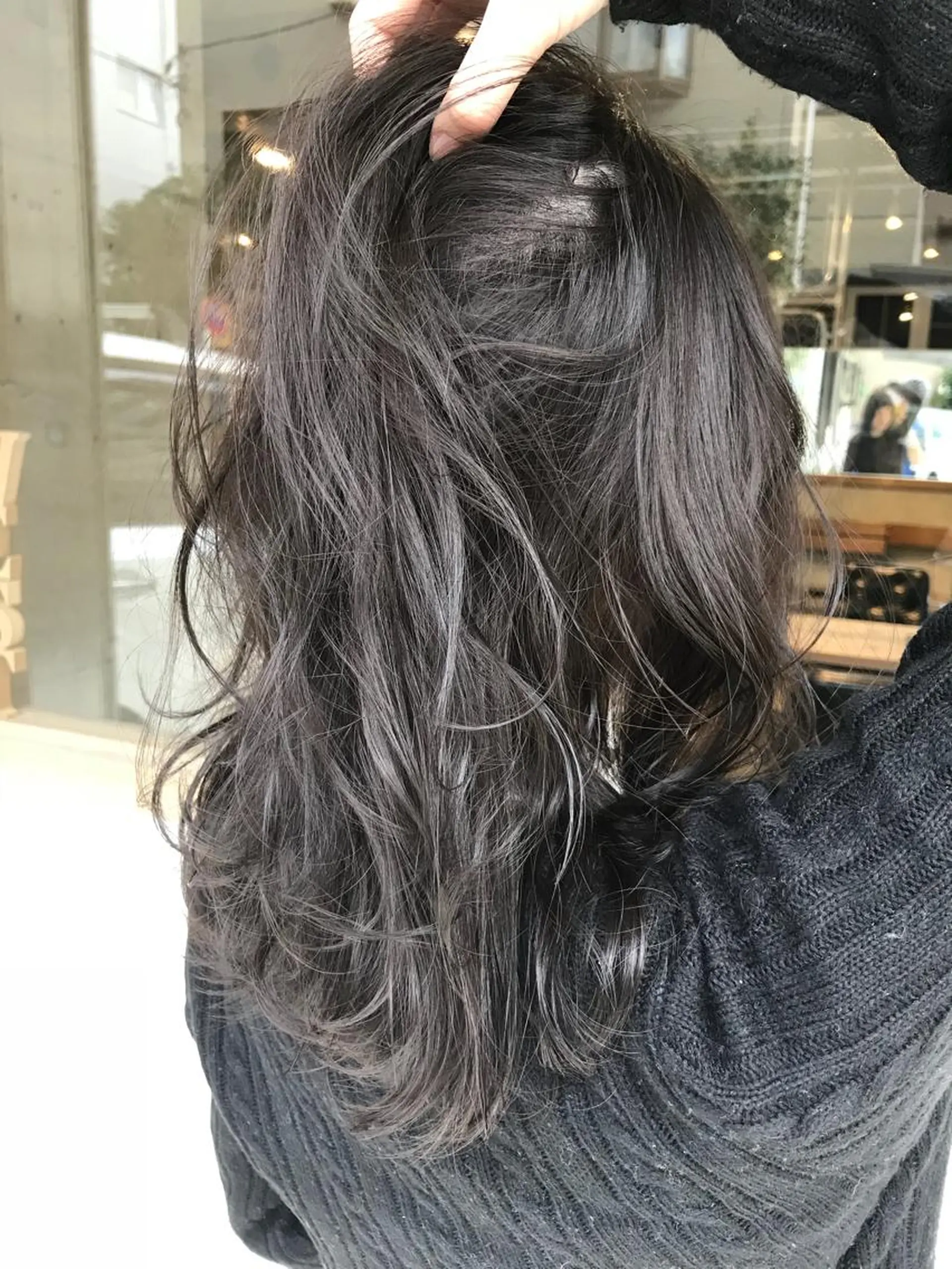 ロング カラー アッシュ シルバー シルバーアッシュ 竹嶌 健吾のヘアスタイル