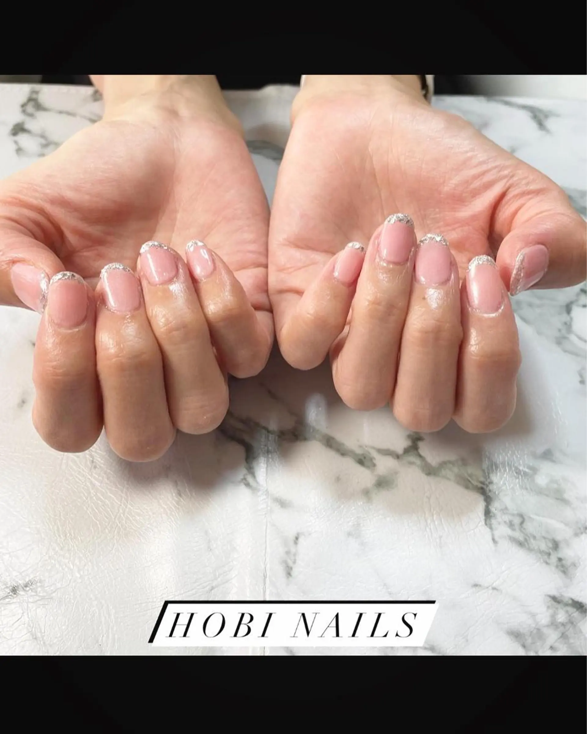 ネイル フレンチネイル ガラスフレンチ momoka_nails所属・Momo nailsalonのネイルデザイン