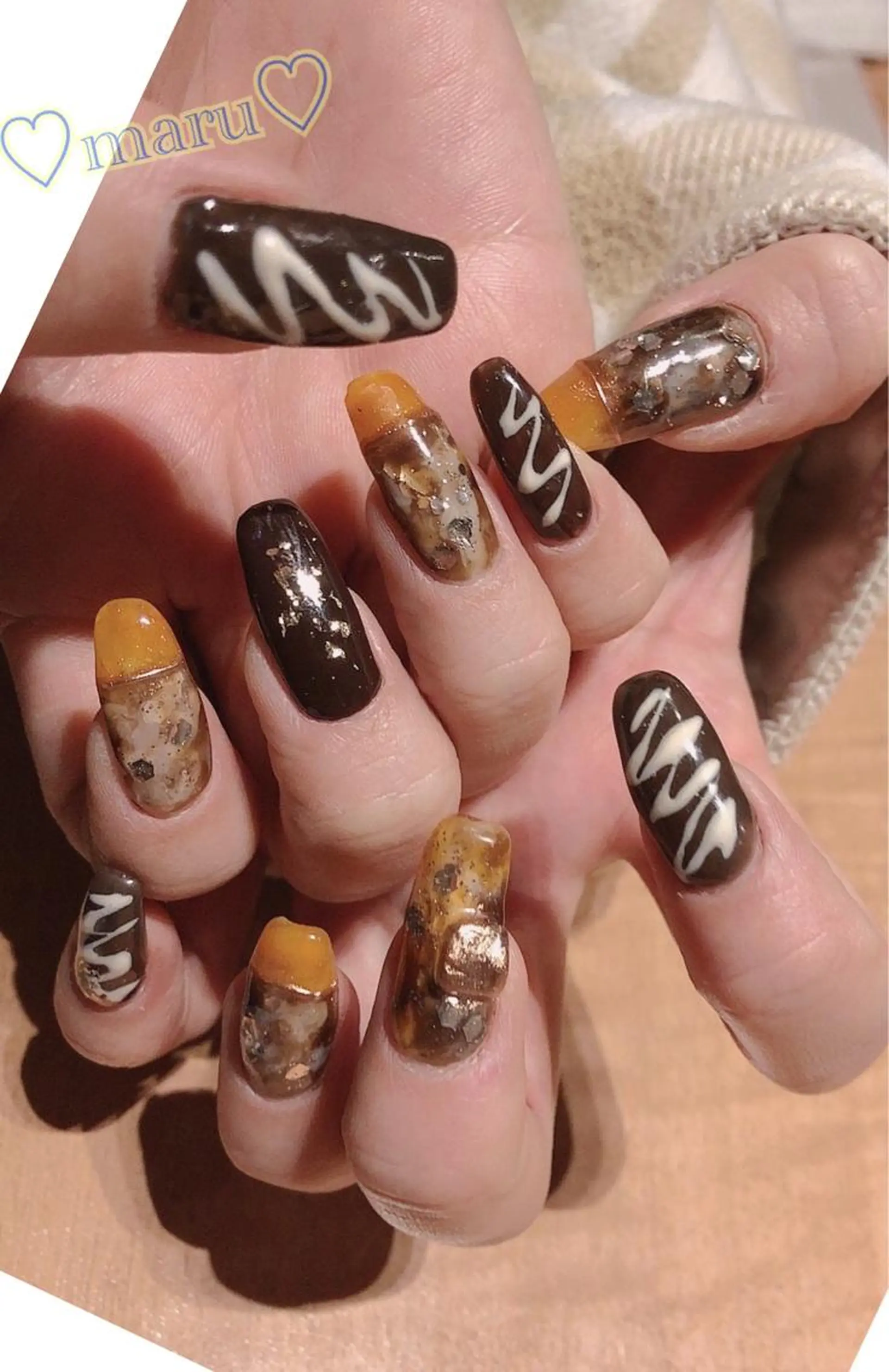 ネイル バレンタイン ハンドネイル フットネイル まるみ ♡のネイルデザイン