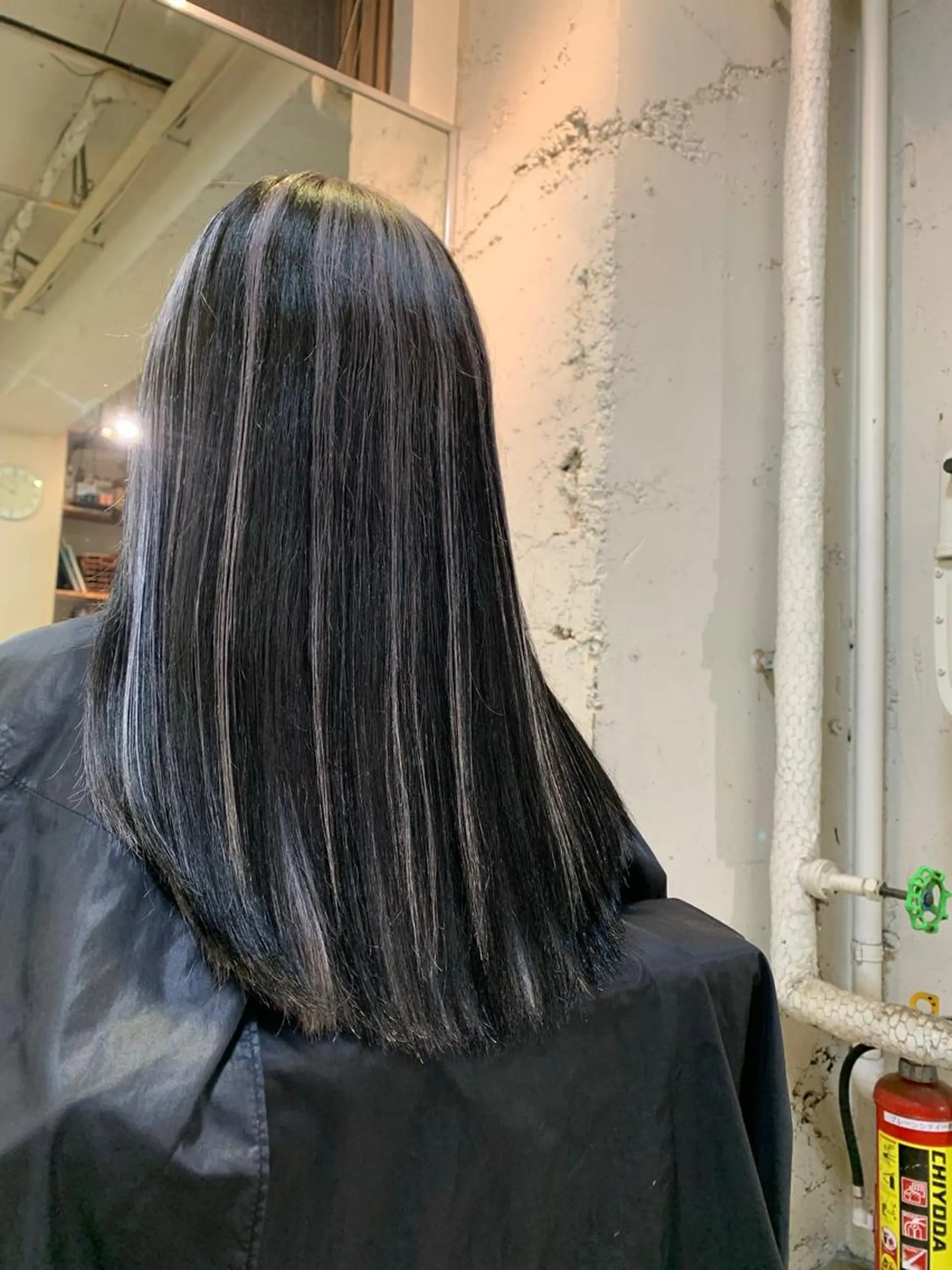 ロング ハイライト ヘアカラー 髪質改善ストレート/ ブリーチ／渋谷　福田のヘアスタイル