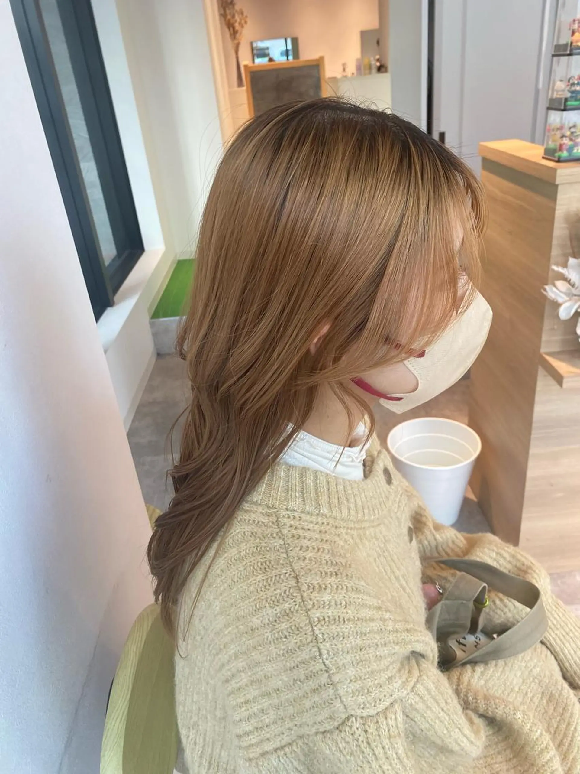 ロング 顔周りカット 小顔カット オスズ 🎀´-のヘアスタイル