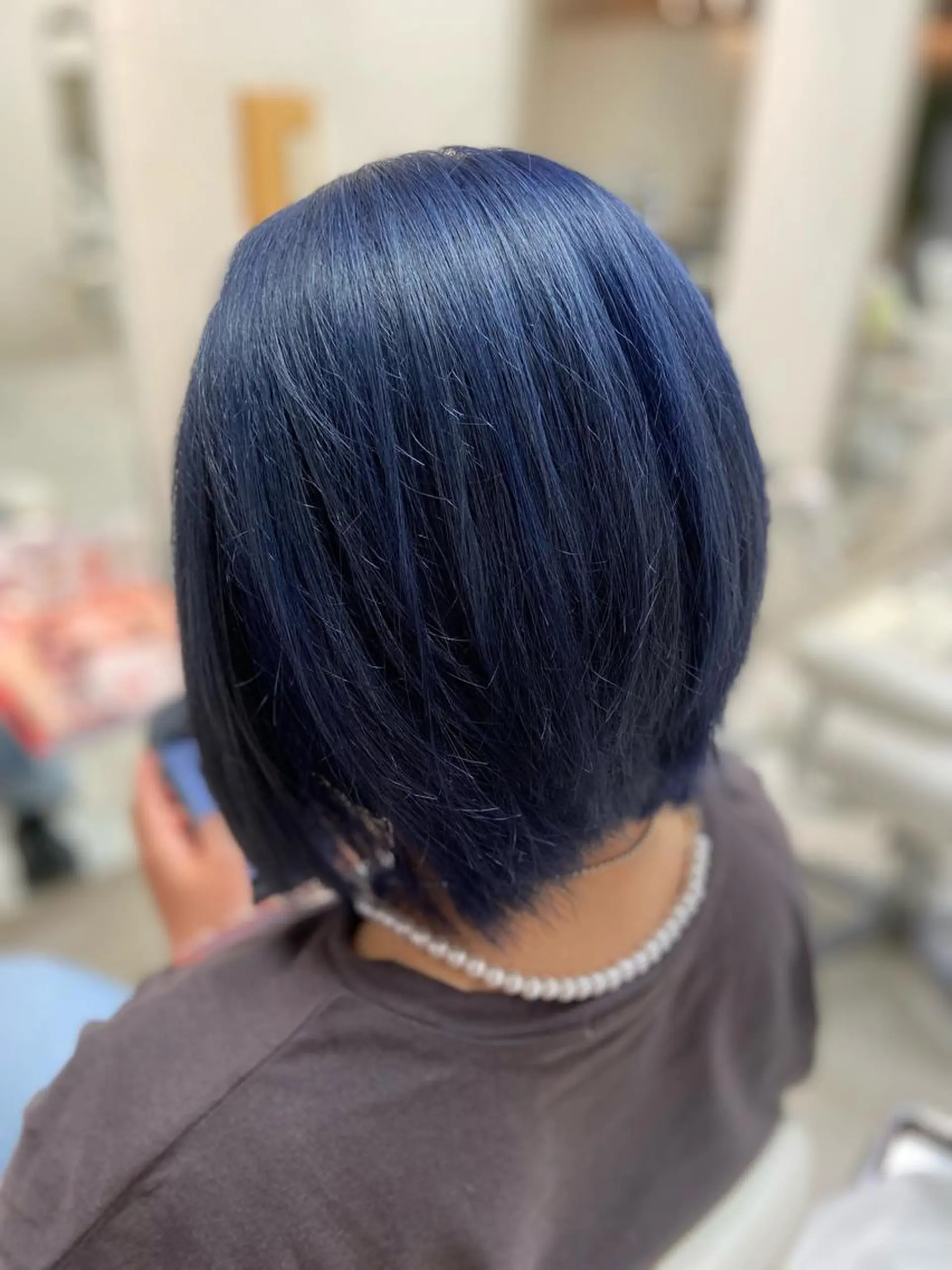 ミディアム カラー ブルーカラー ヘアカラー 菊地 美憂のヘアスタイル