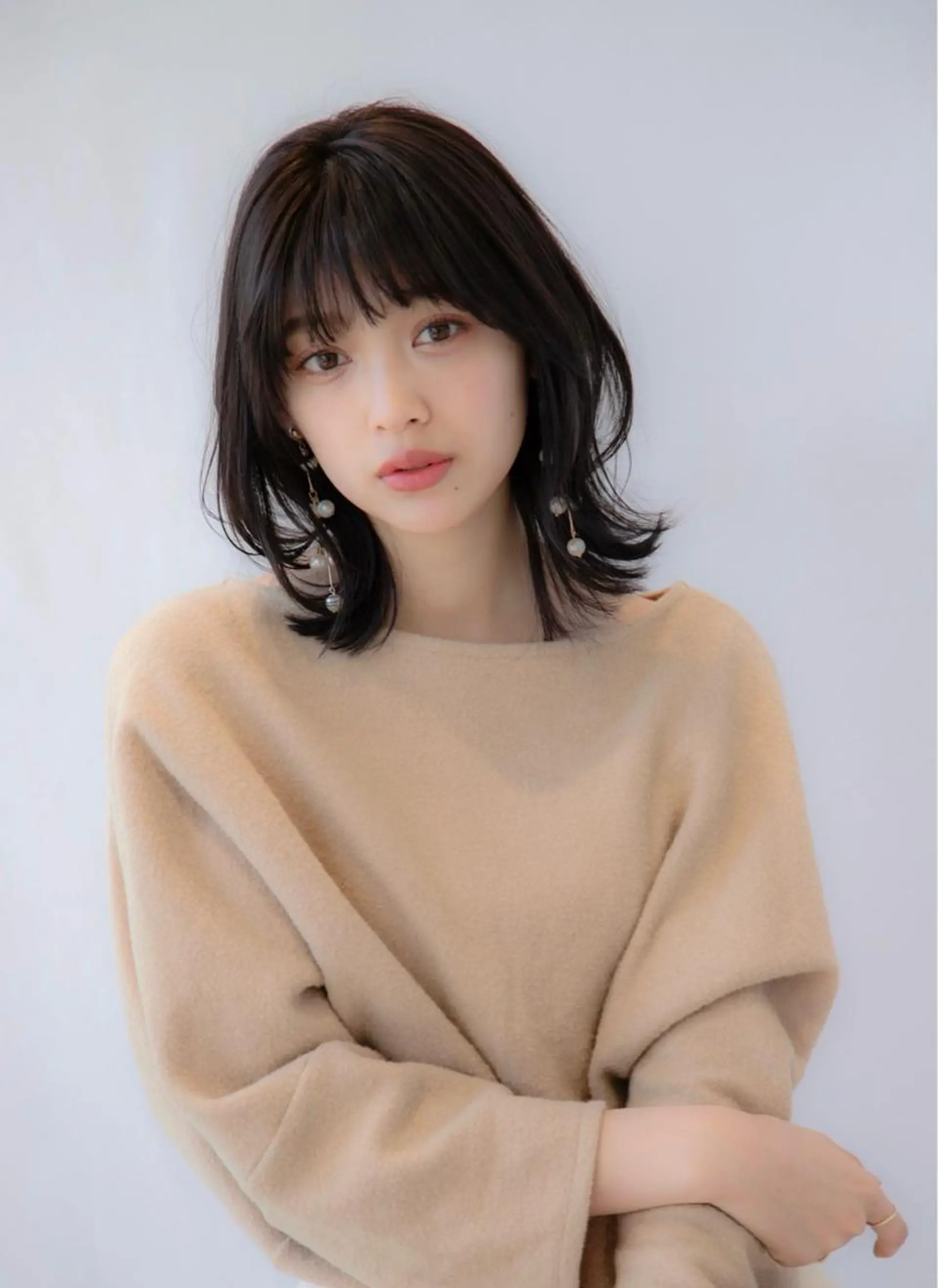 ミディアム カラー パーマ くびれヘア レイヤーカット ウルフカット ウルフレイヤー カット ヘアカラー トリートメント 前髪/ハイライト得意 安西駿一　【銀座】のヘアスタイル