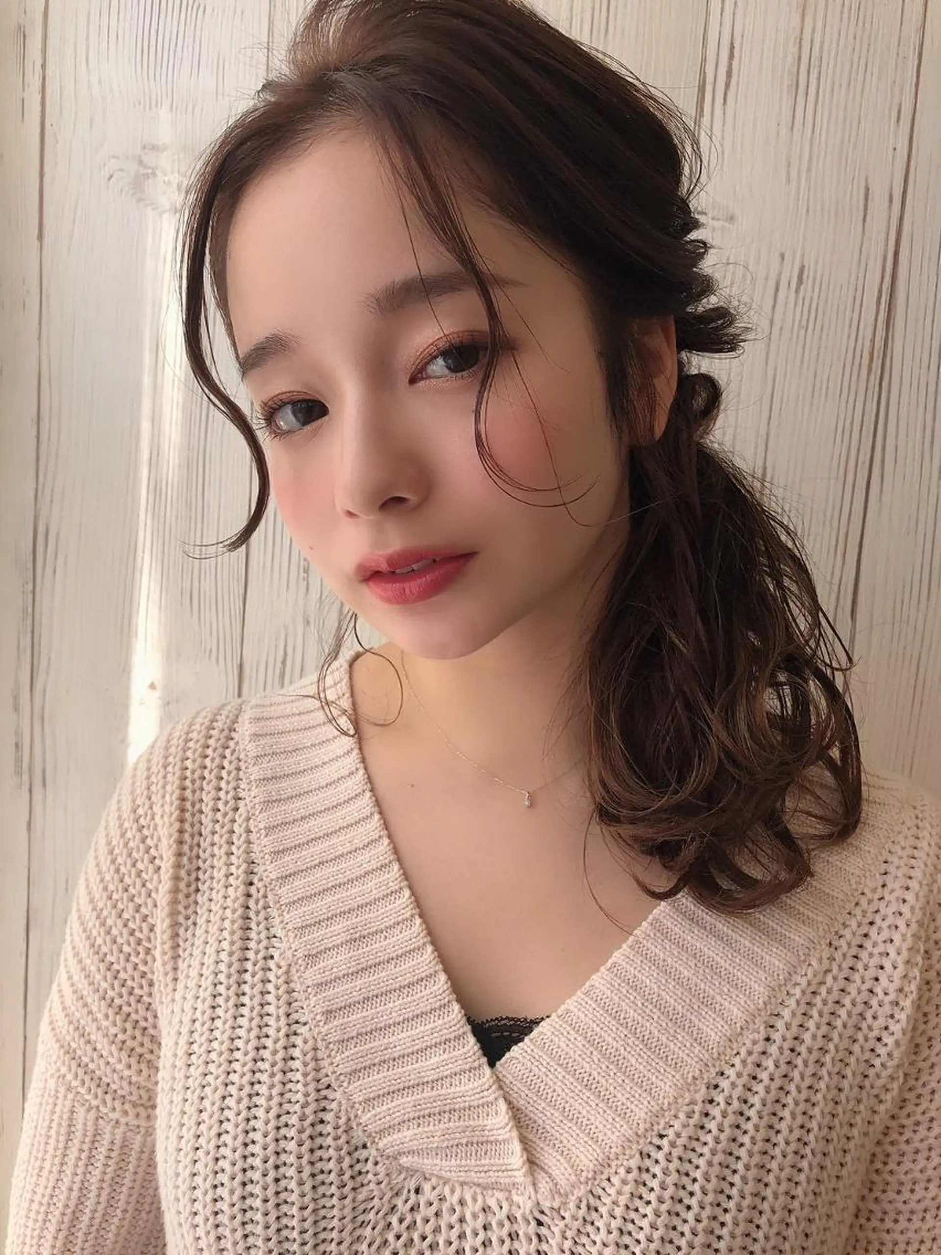 ミディアム ヘアアレンジ カラー 結婚式・ブライダル 髪飾り 🎊ルービック 京橋店💛のヘアスタイル