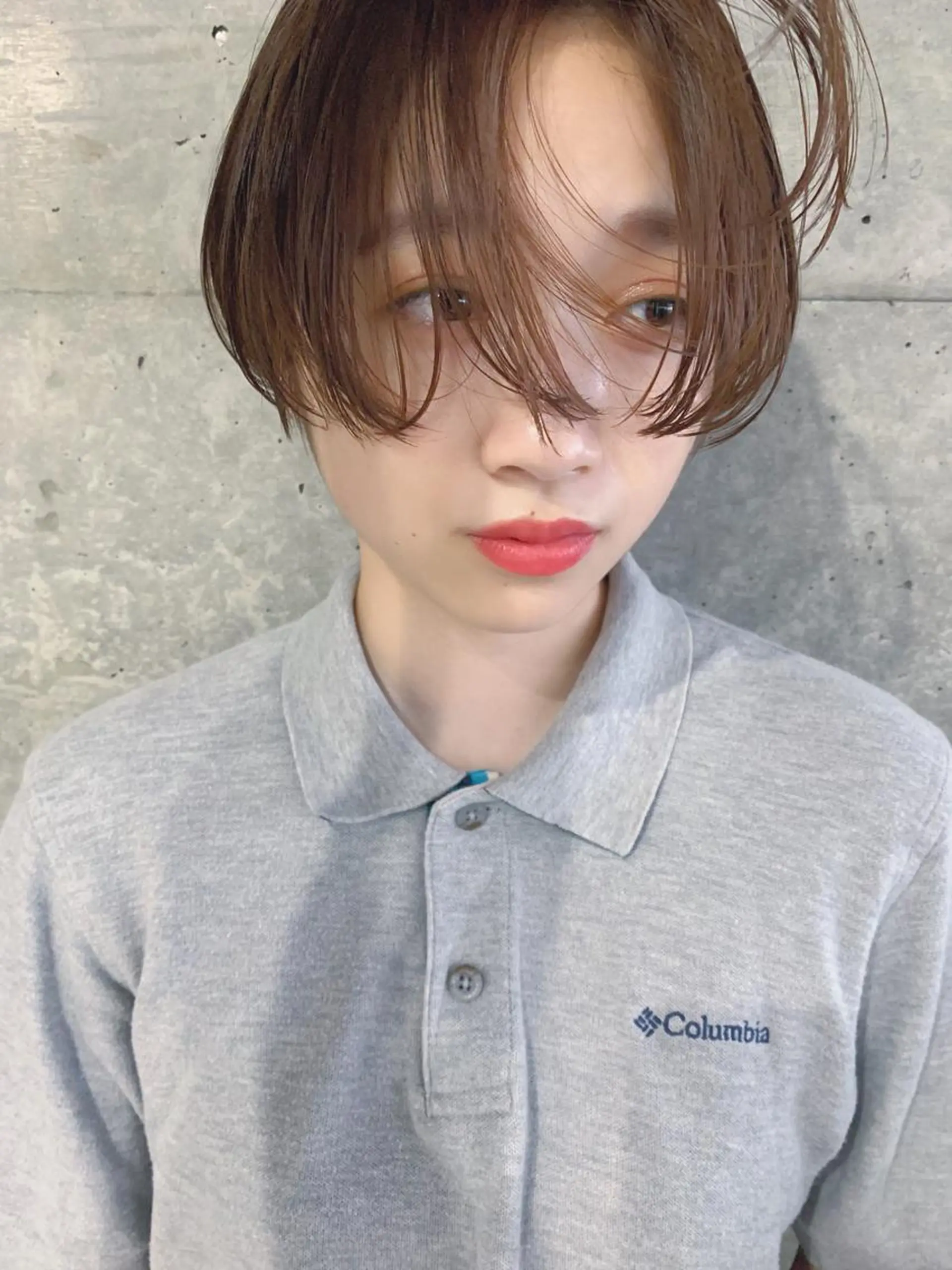 ショート カラー ボブパーマコテ巻き風 パーマNo1深江秀平のヘアスタイル