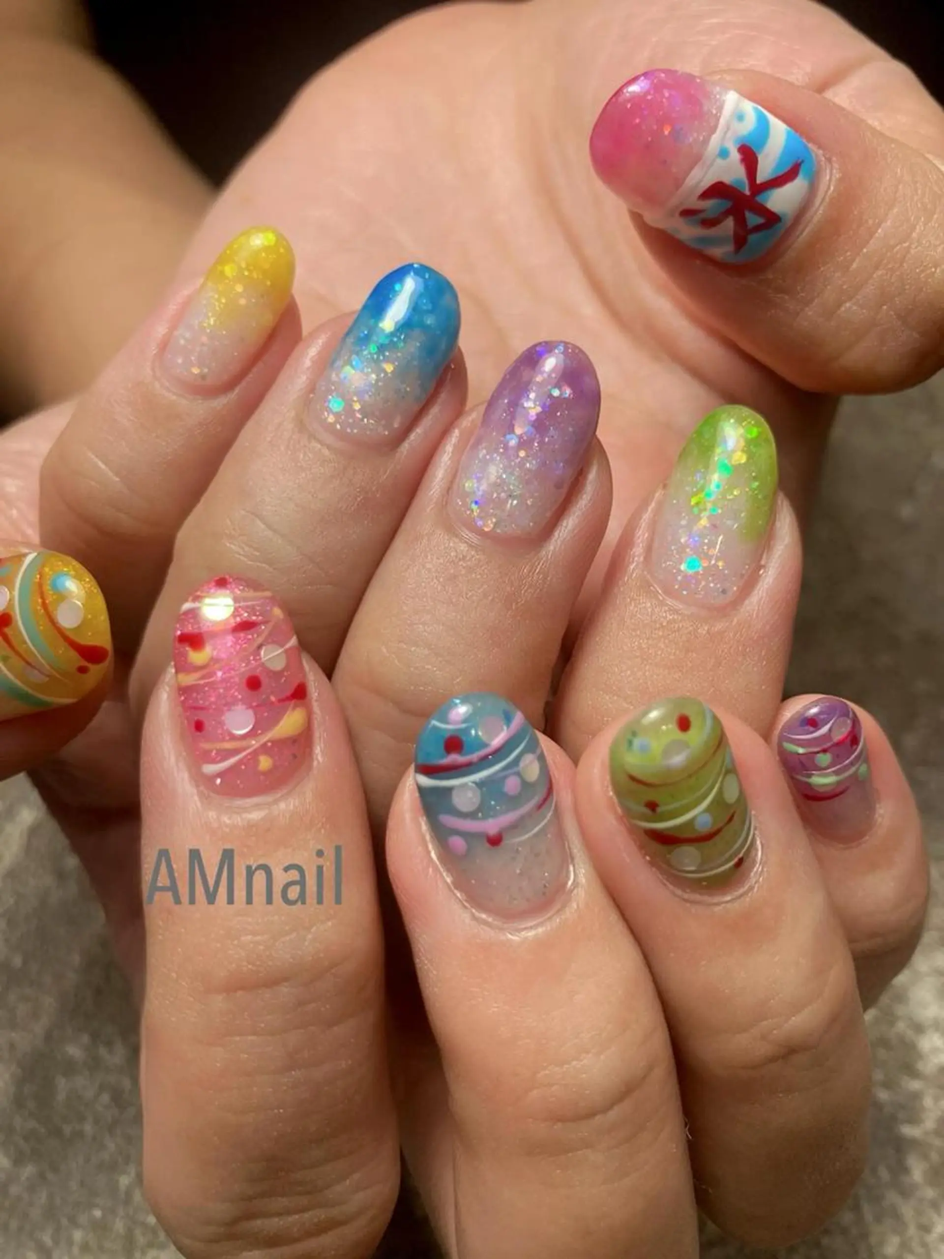 ネイル アートネイル 持ち込み ハンドネイル Am:nail 柏 SUE（スゥ）のネイルデザイン