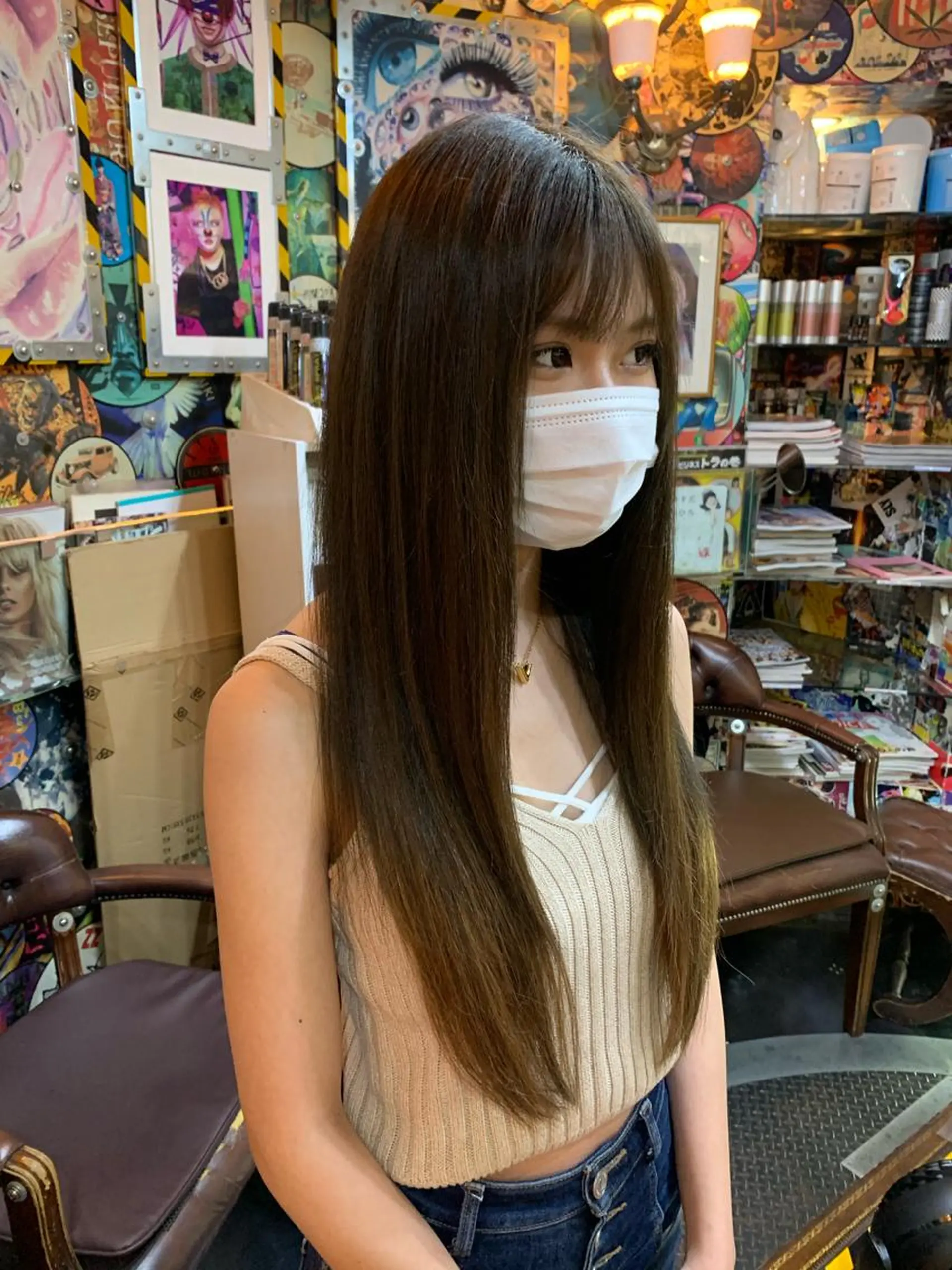 ロング カラー ヘアアレンジ ロング haco+所属・🌈派手髪エクステ ブレイズ🌈ひろとのヘアスタイル