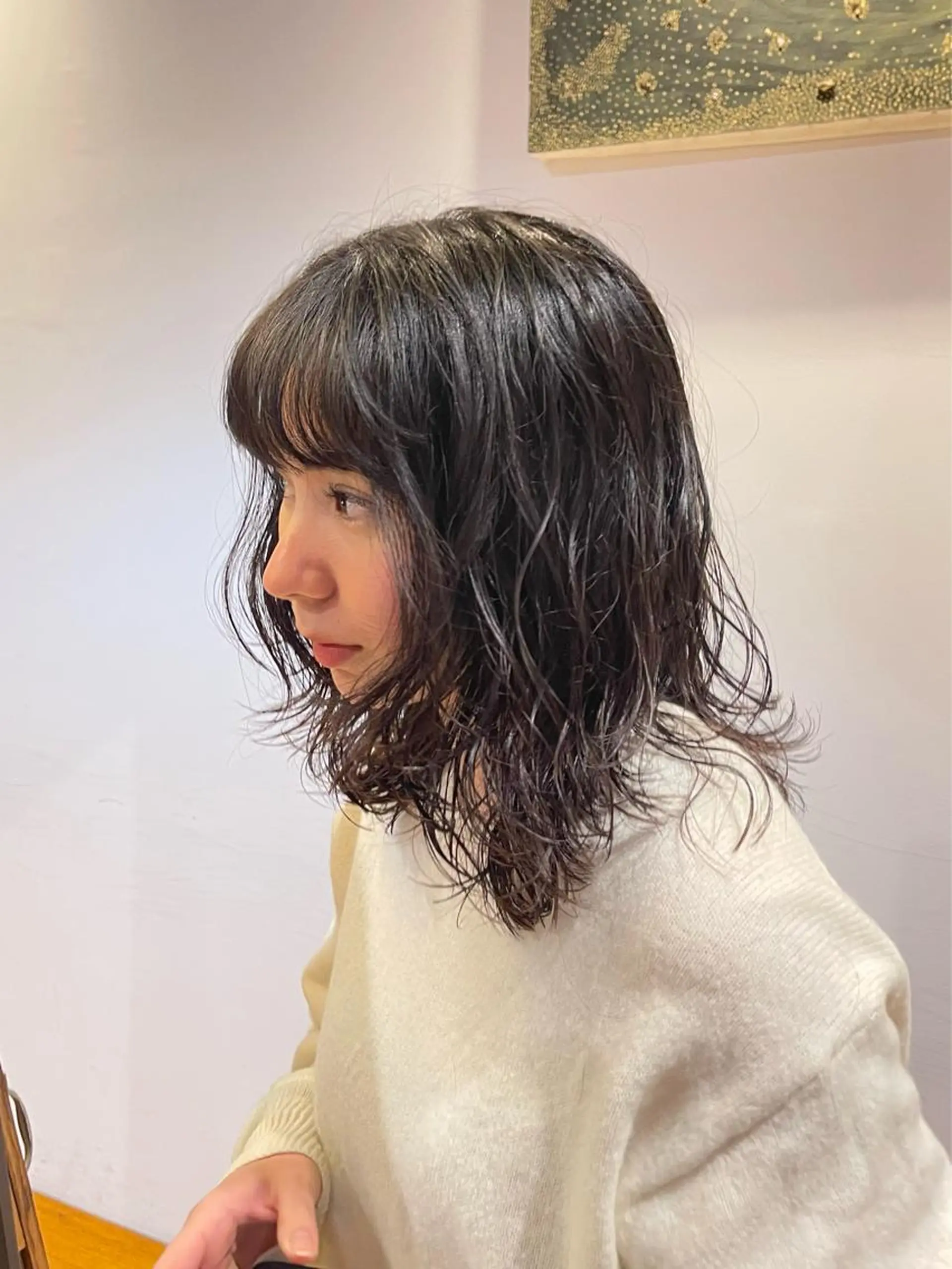 ミディアム 🫧うる艶レイヤー /グレージュ🪐リサのヘアスタイル