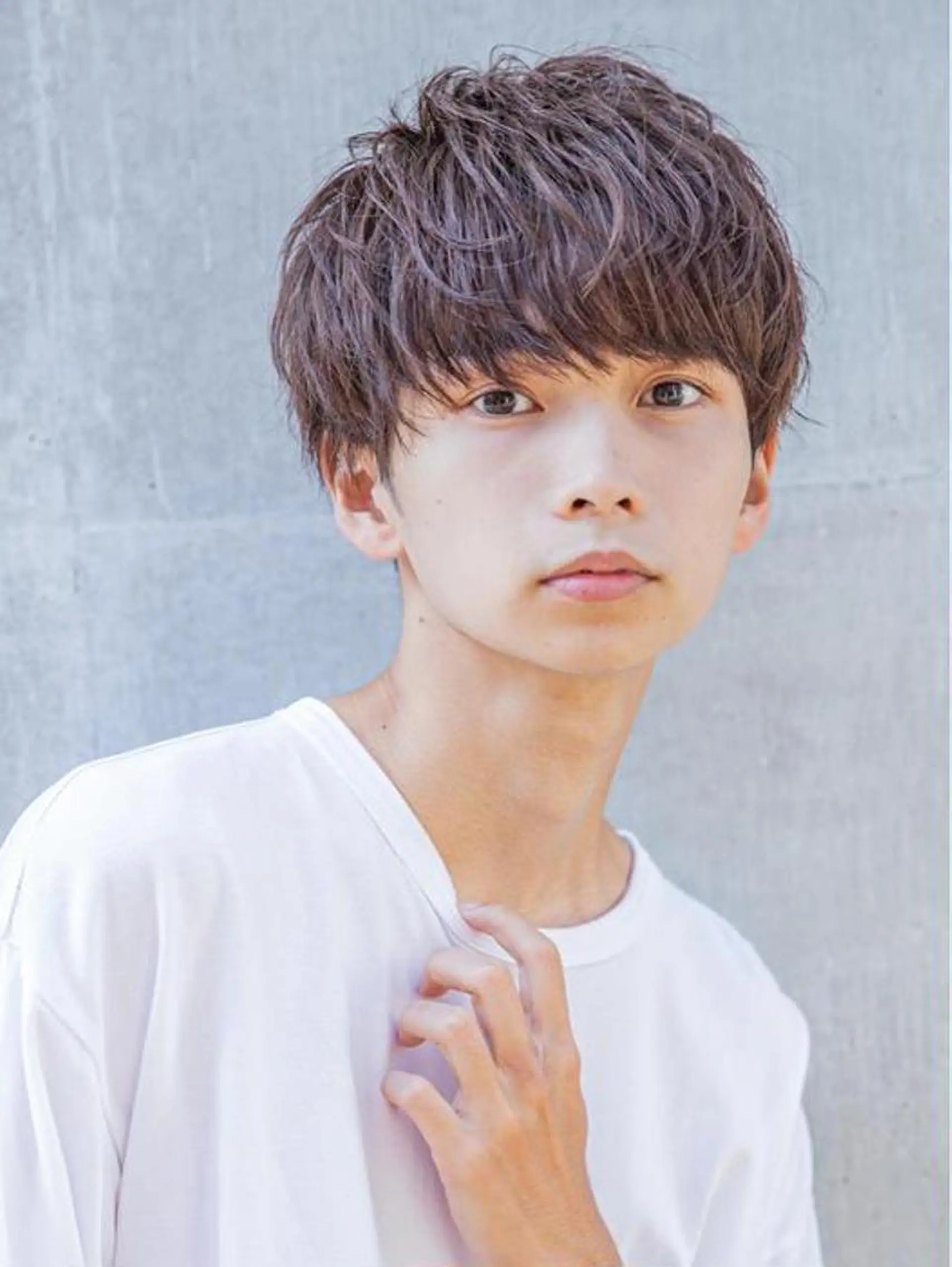 ミディアム メンズ カット blanc hair 西中島MASARUのヘアスタイル