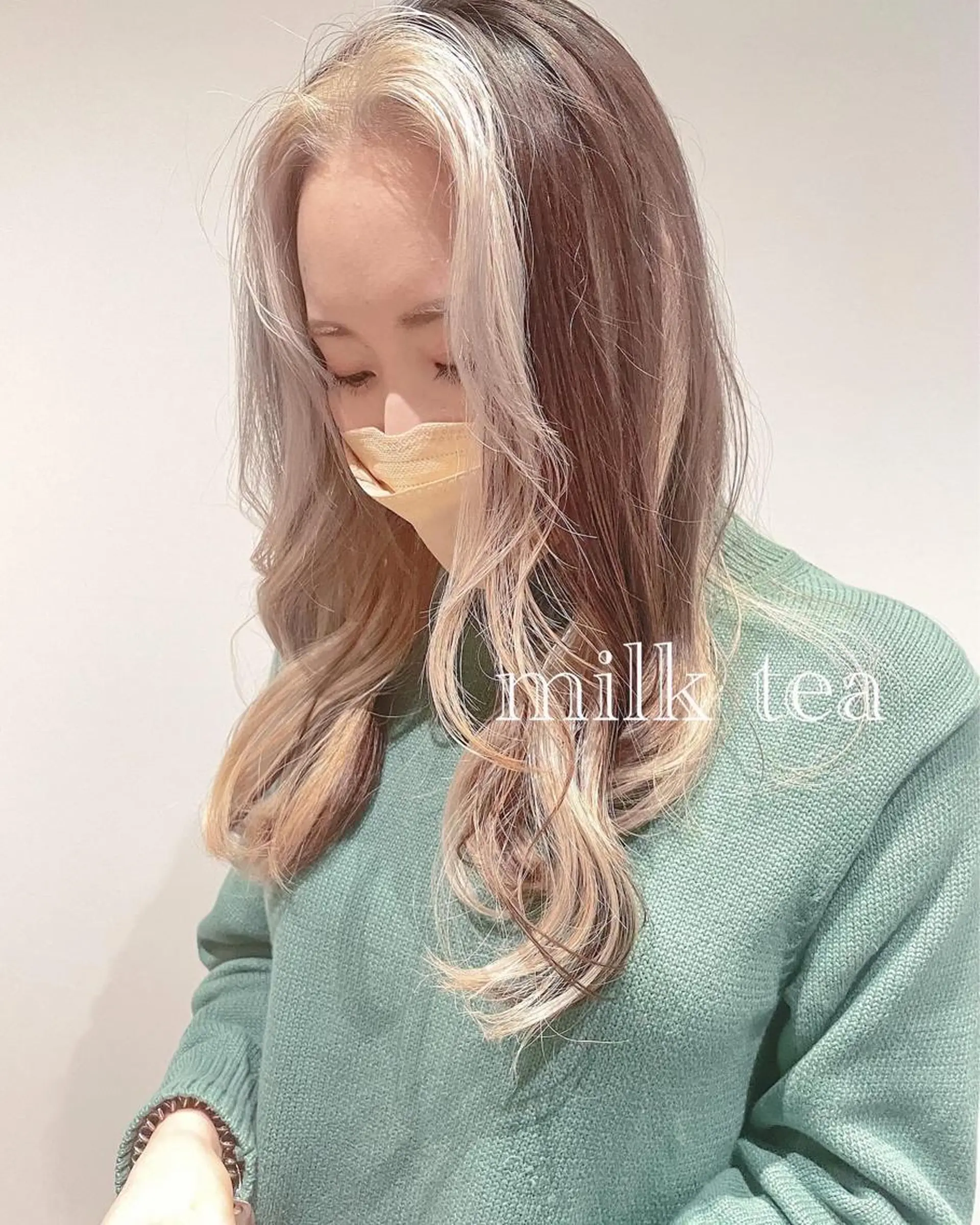 セミロング くびれヘア 韓国風ヘア 似合わせカット 小顔カット カラー得意【梅田】 瀧本友梨乃のヘアスタイル