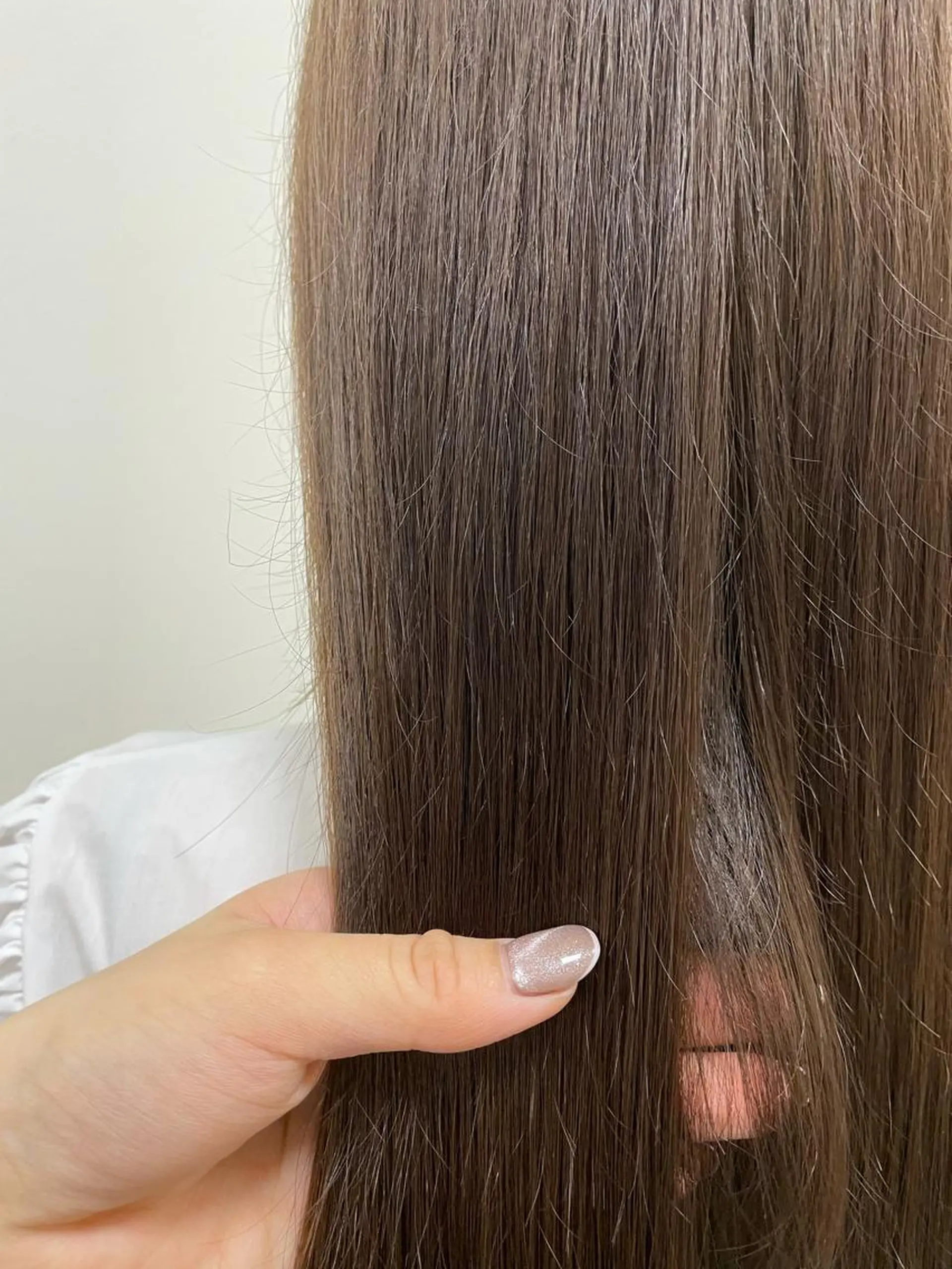 ロング カラー ブリーチ グレージュ ブリーチなしカラー Hana ♡ marshu梅田のヘアスタイル