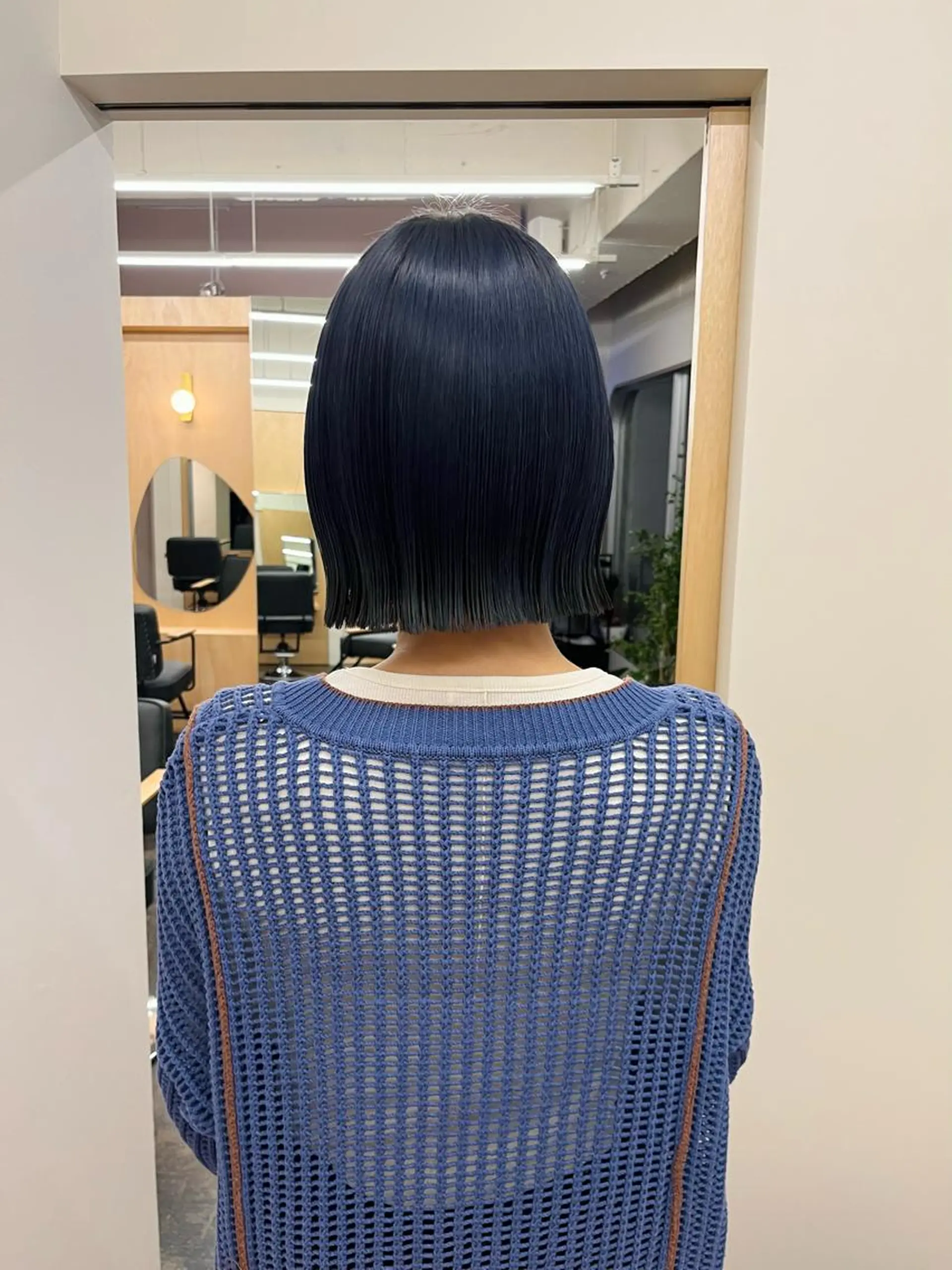 ショート カラー ネイビーカラー カット ヘアカラー 西山 紗耶香🪽 透明感カラー/ボブのヘアスタイル