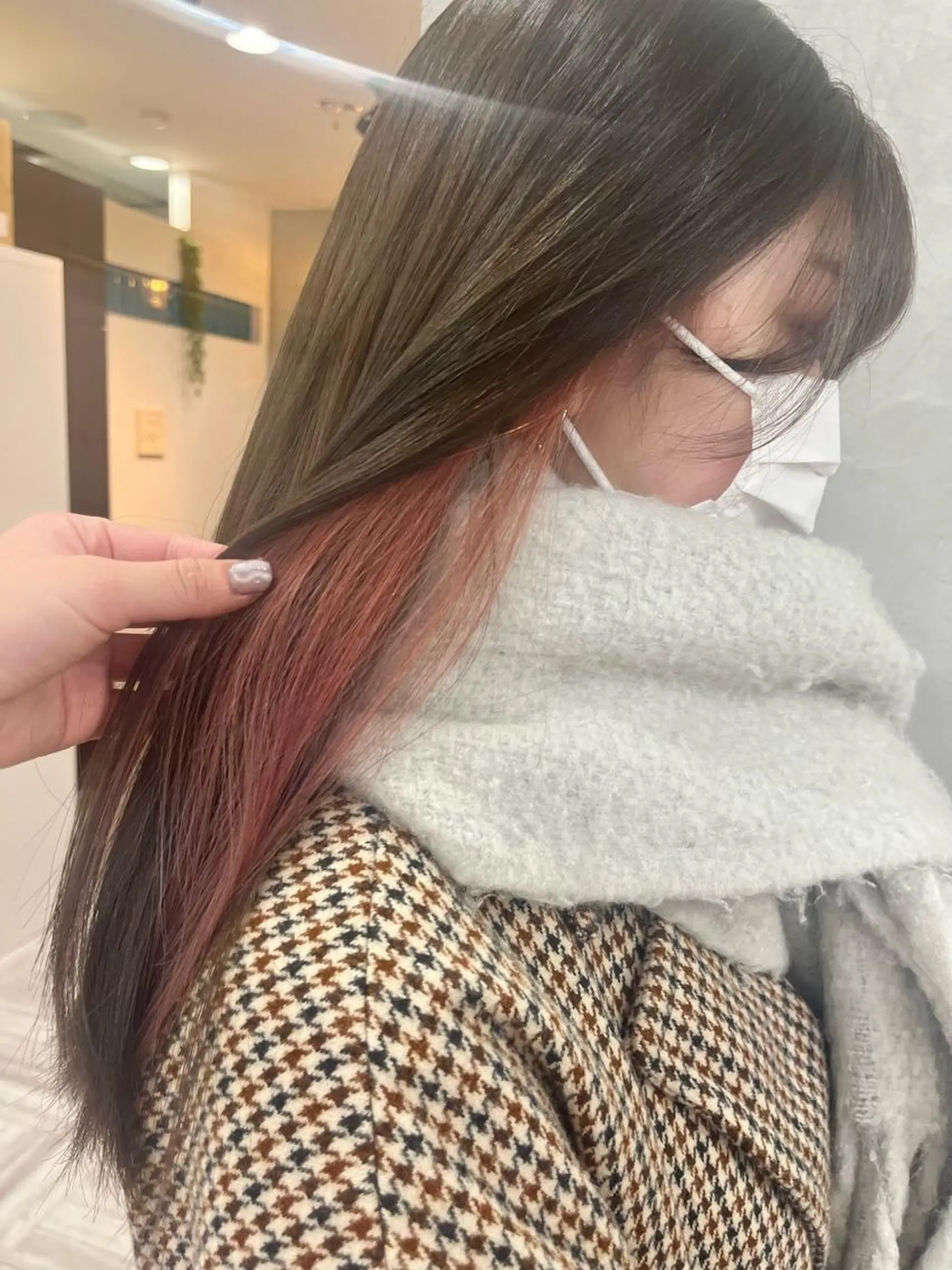 ロング カラー イヤリングカラー 🫧tomoka 透明感カラー🫧のヘアスタイル