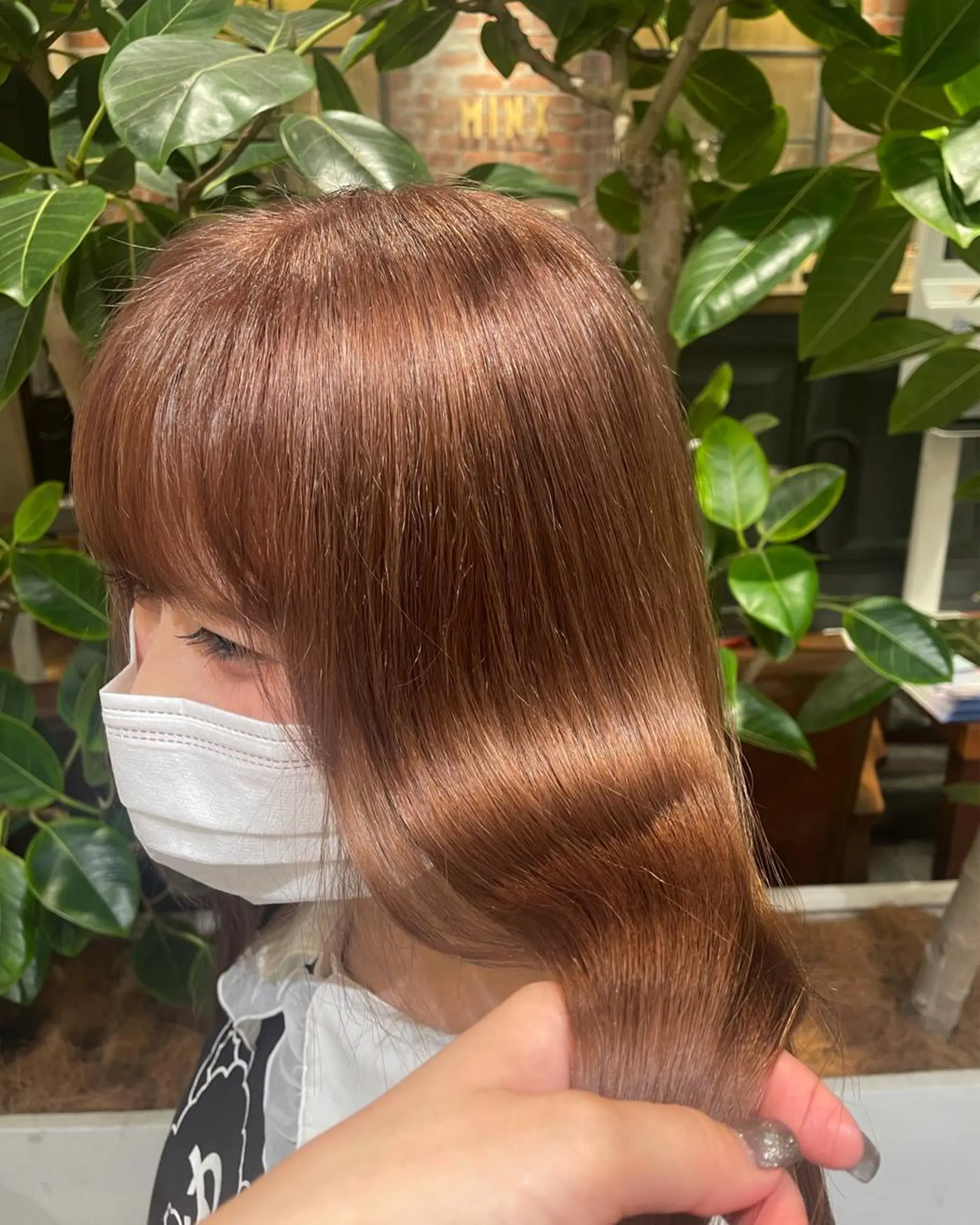 ロング カラー ベージュカラー ブリーチ ピンクカラー ピンクベージュ MINX 渡邉由理のヘアスタイル