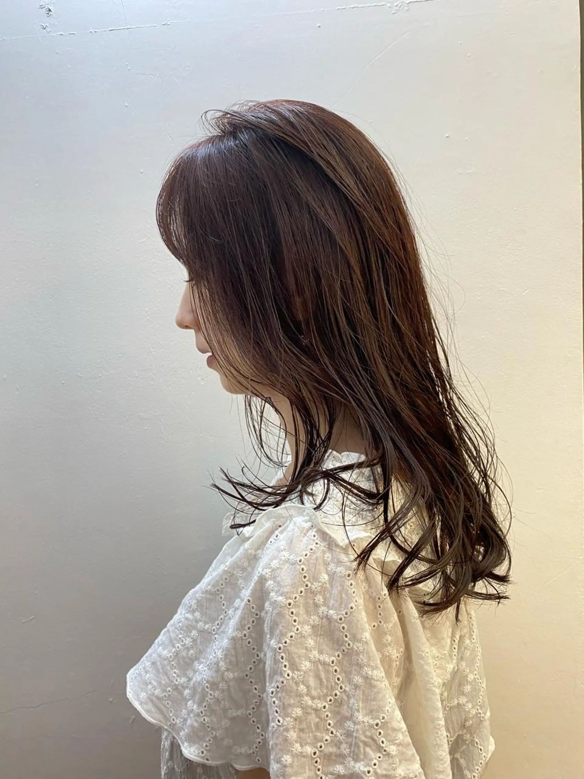 セミロング カラー 艶髪カラー&ウルフ フルカワ ヒロズミのヘアスタイル