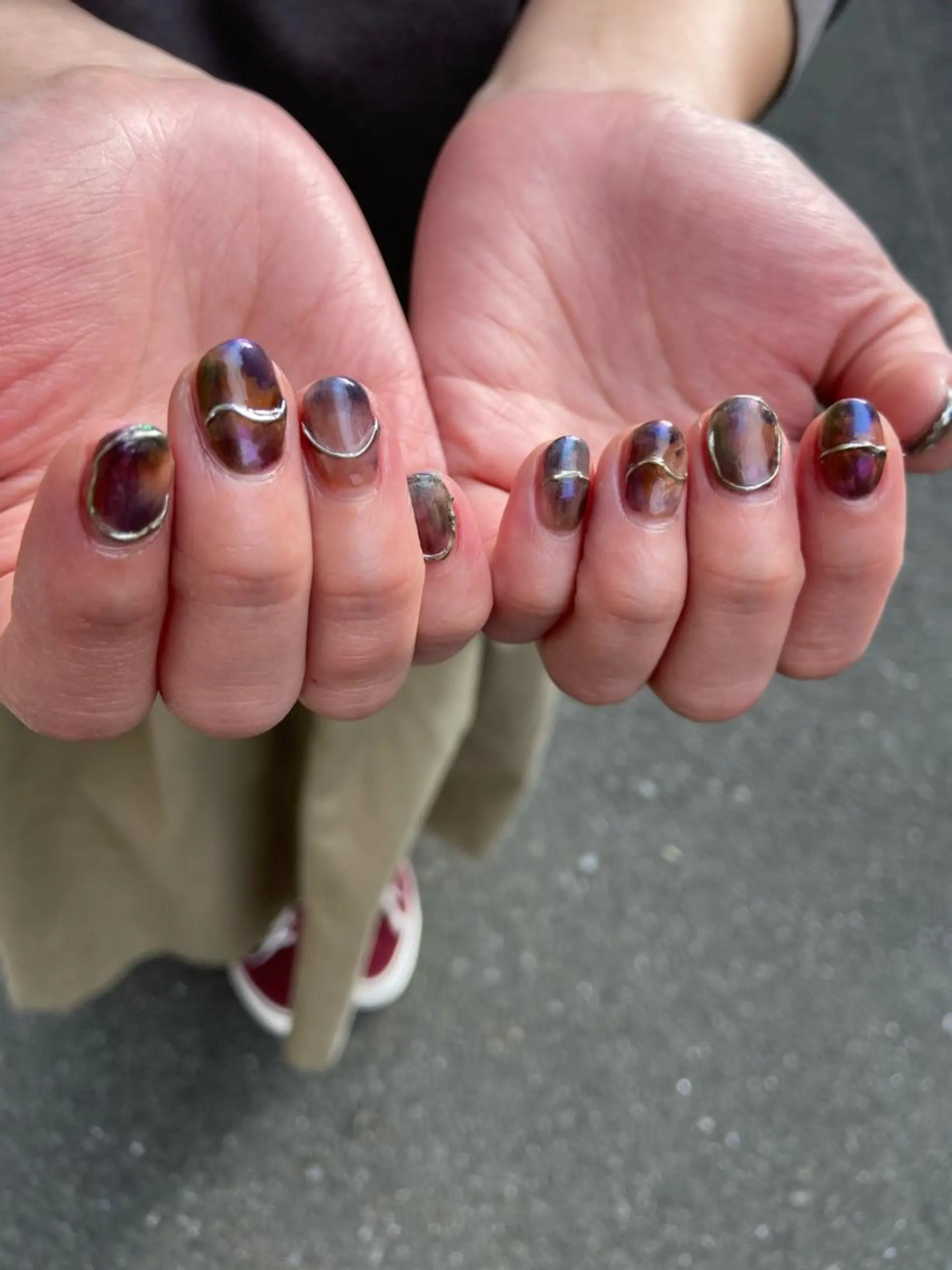 ネイル アートネイル ミラーネイル ニュアンスネイル . unffのネイルデザイン