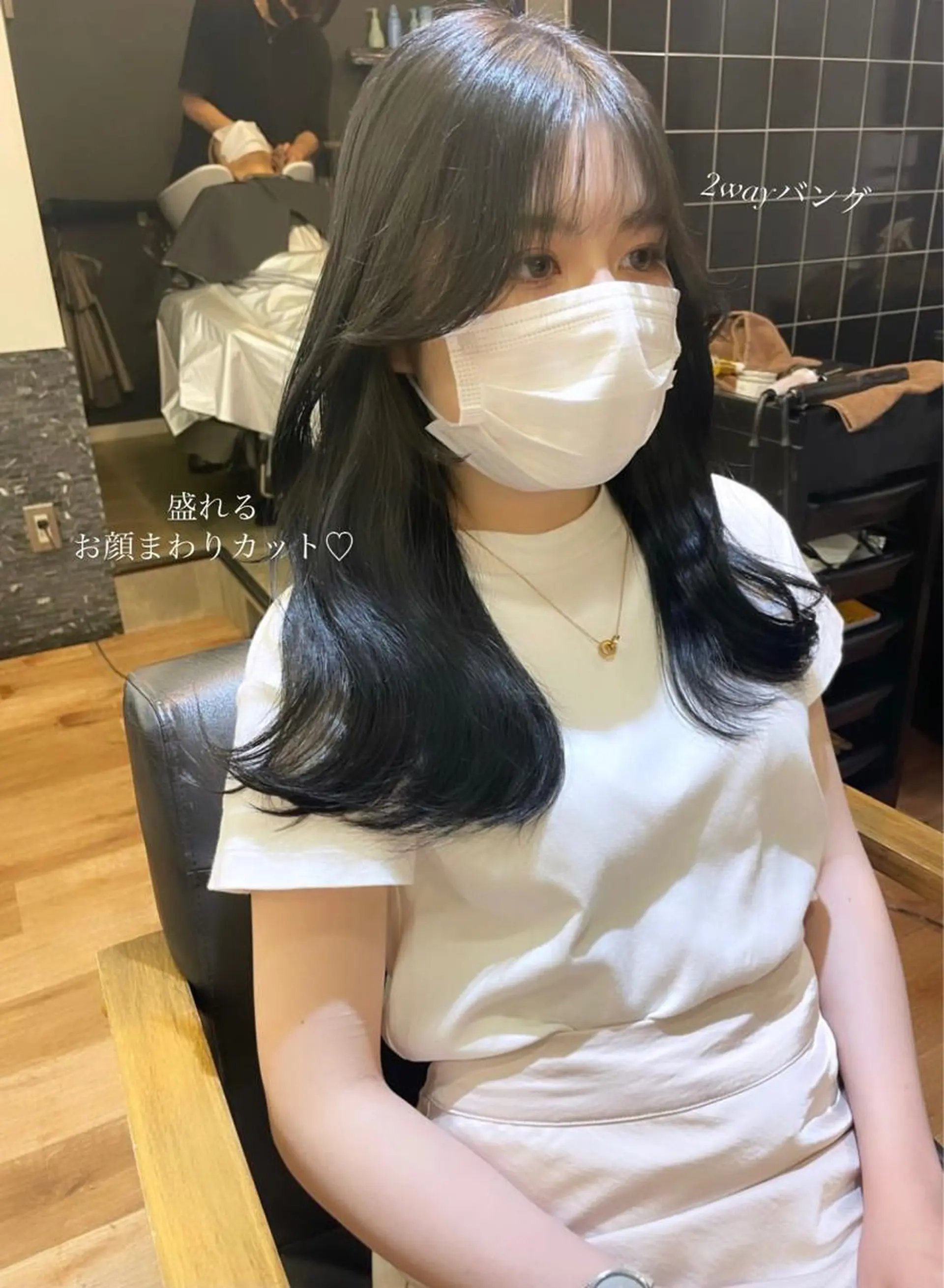 ロング カラー パーマ レイヤーカット、 大人可愛い　中村美羅のヘアスタイル