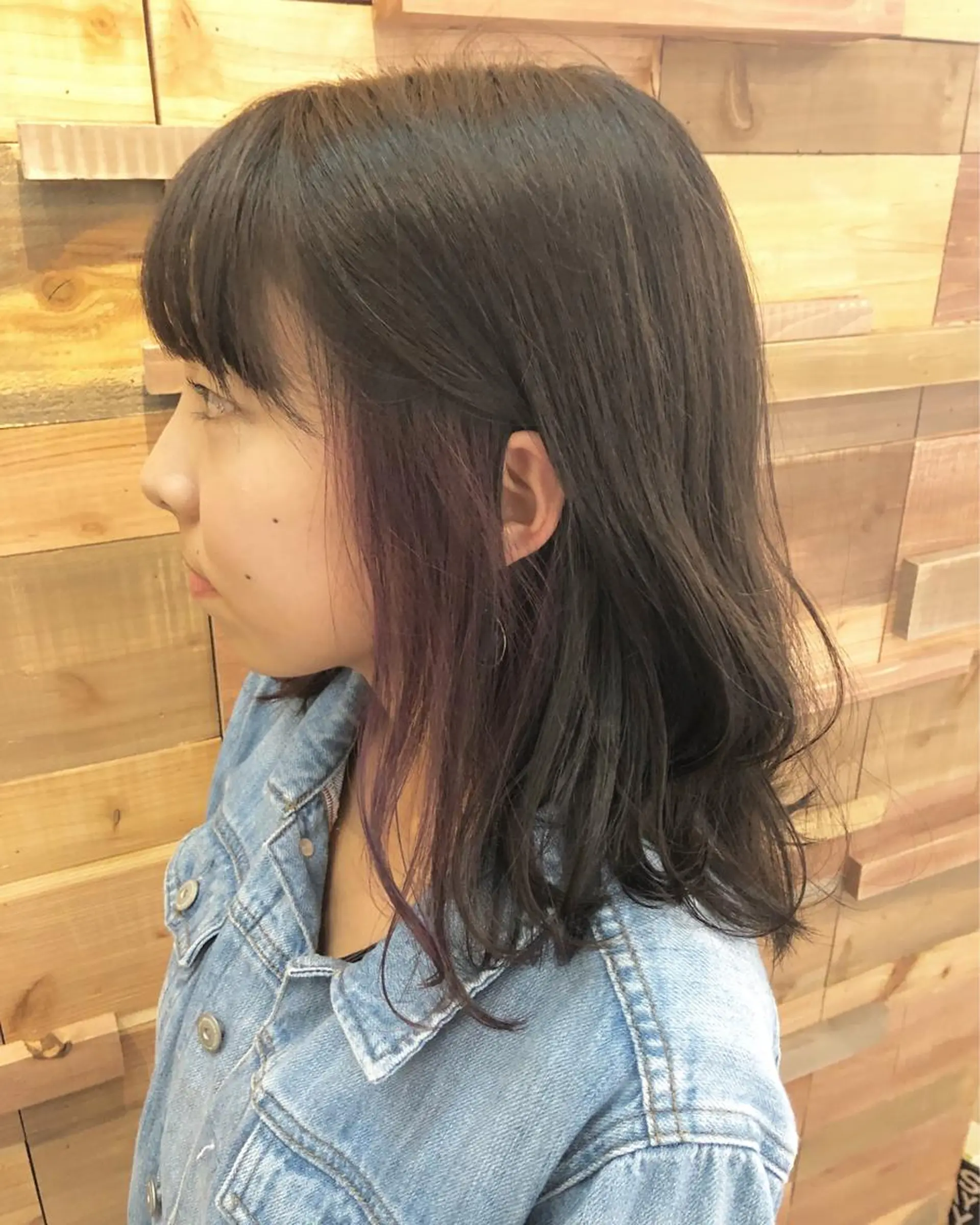 ミディアム カラー ヘアアレンジ バイオレットカラー ヘアカラー 遠藤 拓馬のヘアスタイル