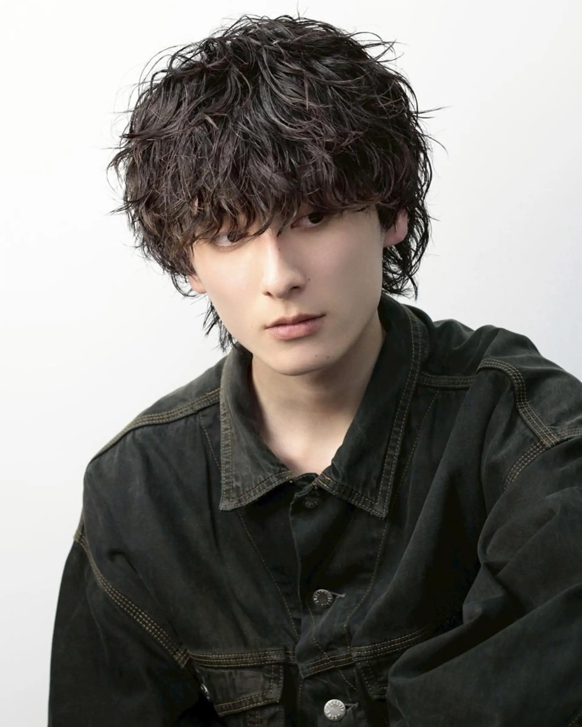 メンズ カット パーマ フェザー/毛流れ/ パーマ渋谷BLUCKのヘアスタイル