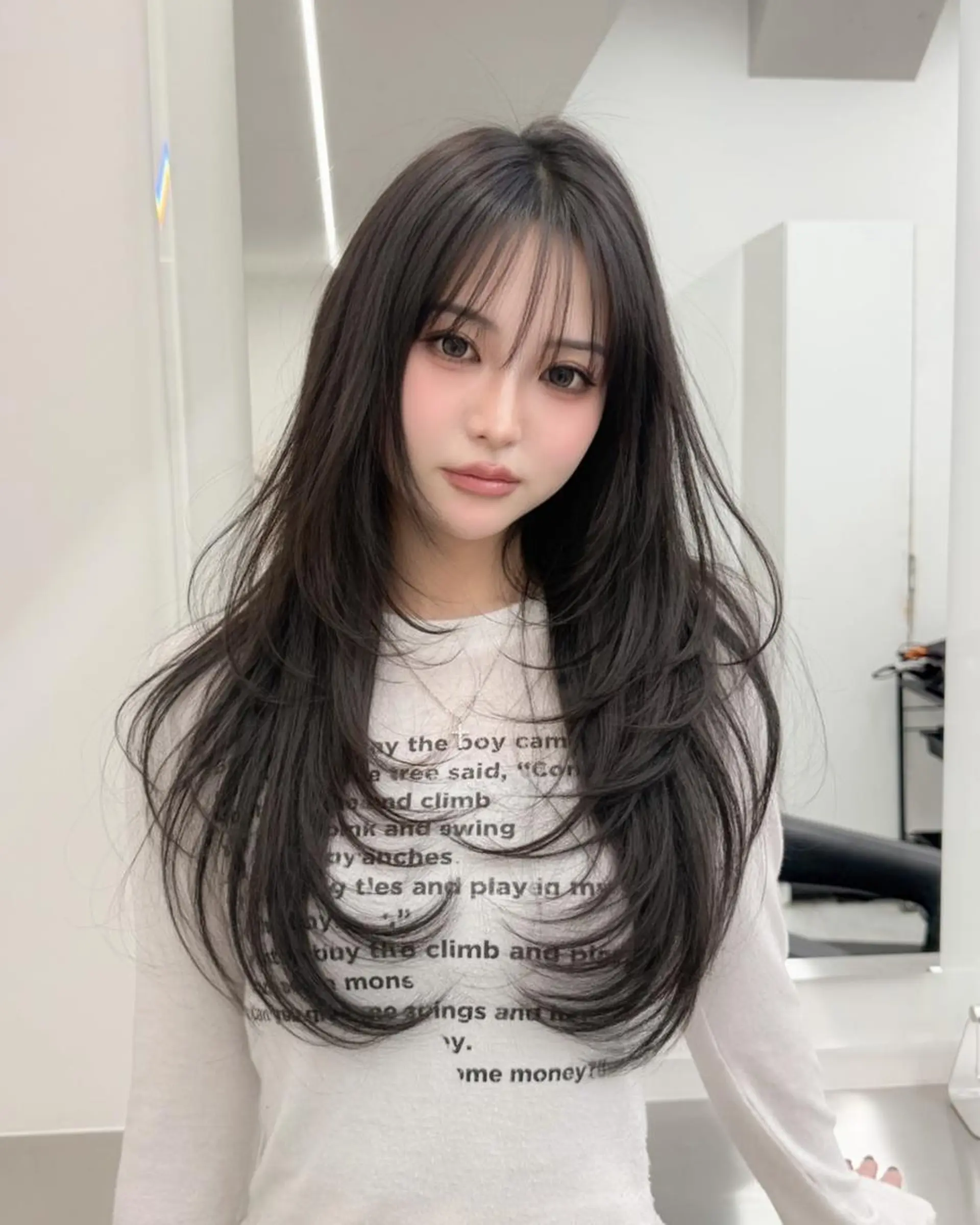 ロング カラー カット ヘッドスパ ヘアセット 🪽韓国暗髪ヘア🪽 DANCE渋谷🤍のヘアスタイル