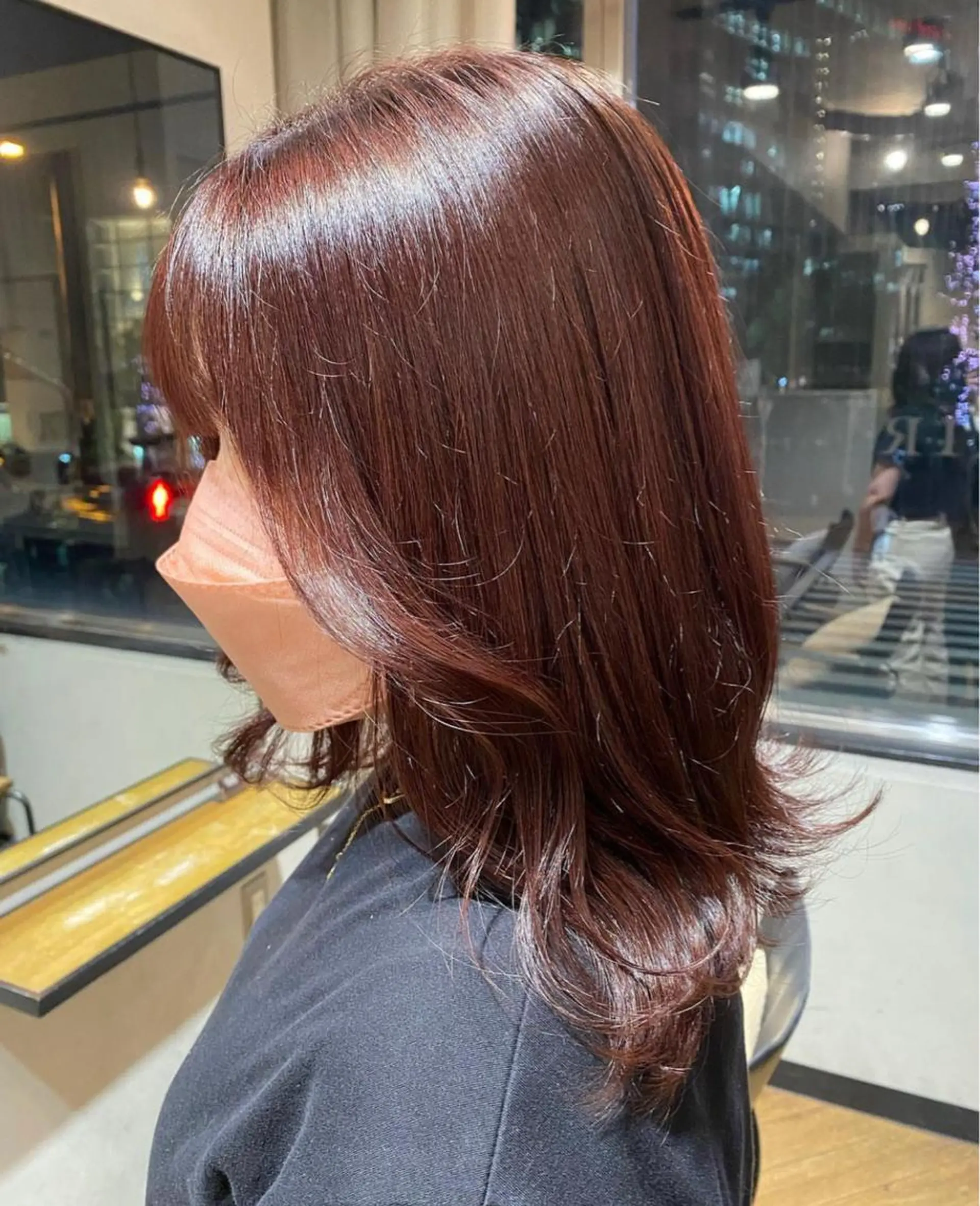 カラー ブラウンカラー ピンクカラー 木寺 樹莉のヘアスタイル